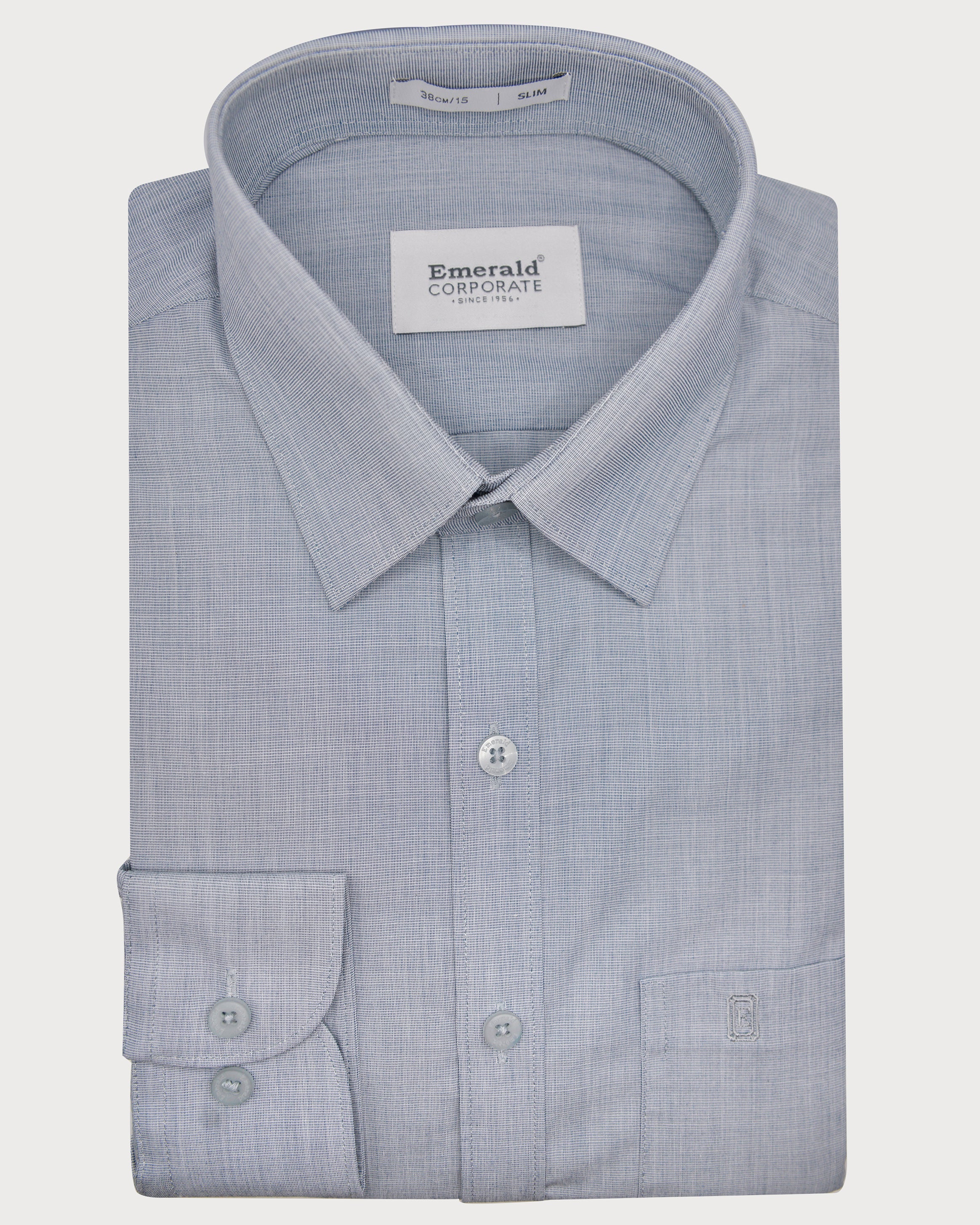 Emerald Corporate Fil A Fil Slim Fit-Gray Down