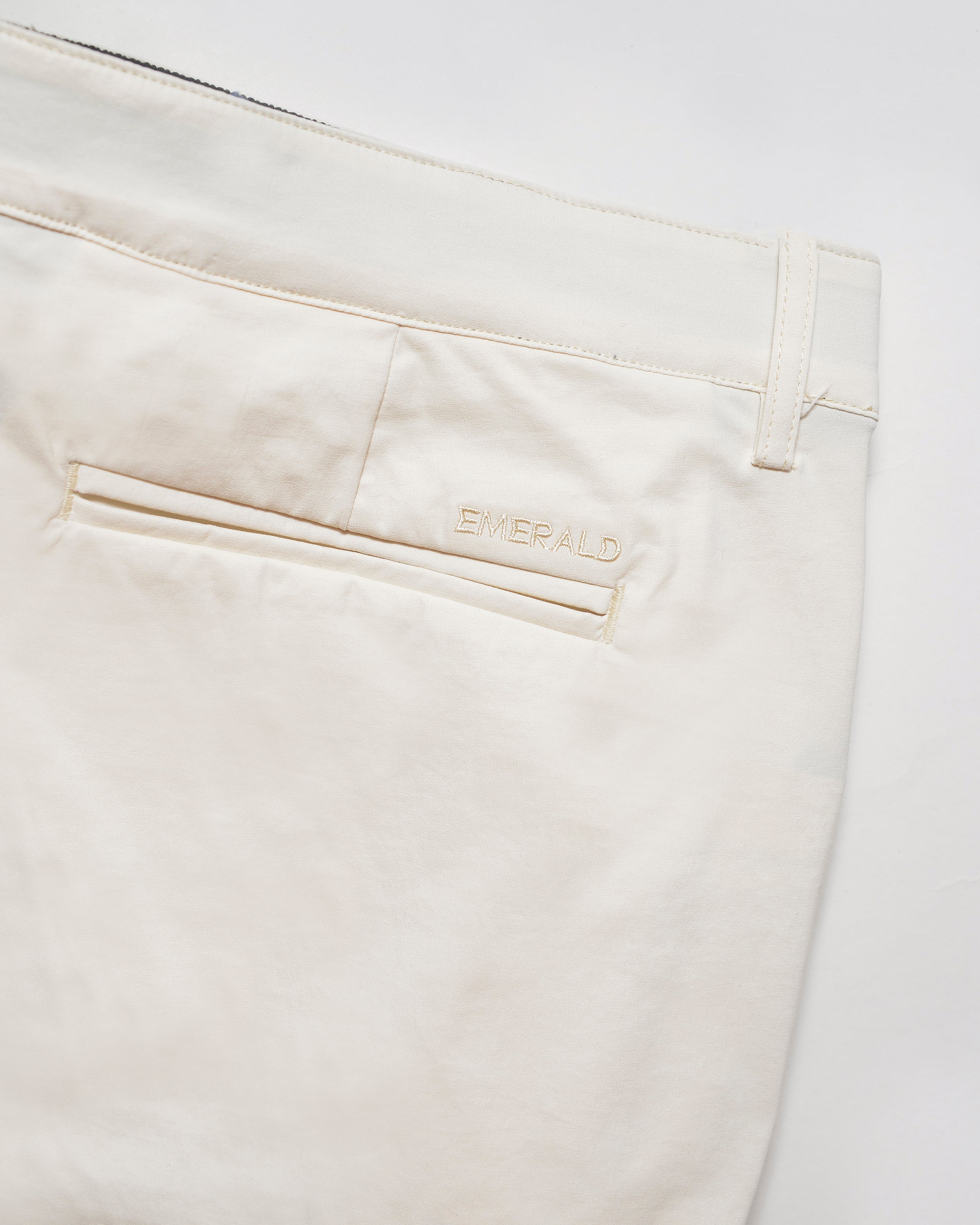 Emerald Utilitech Chino Plain Slim Fit-White Swan