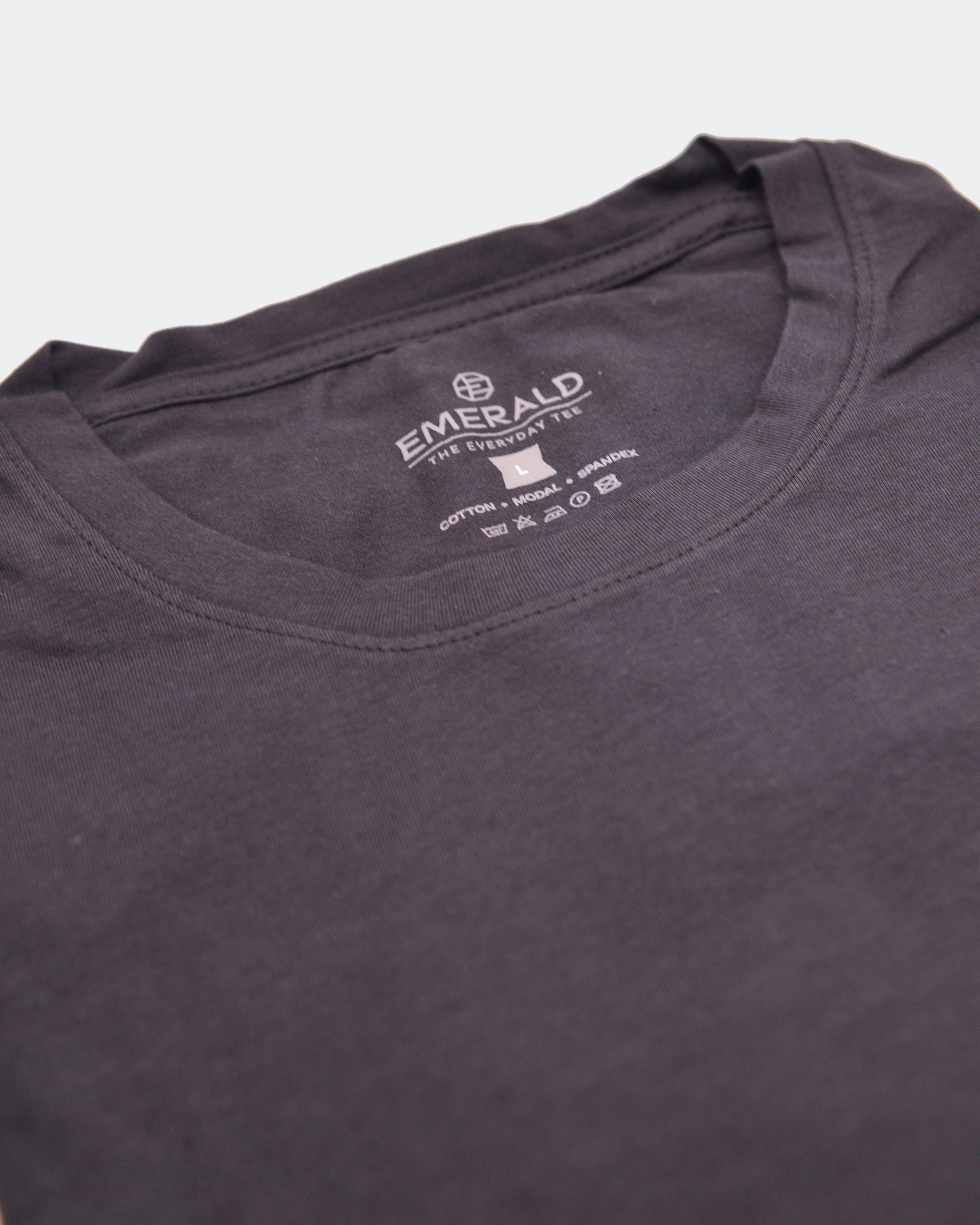 Emerald Crew Neck Tee-Dark Denim