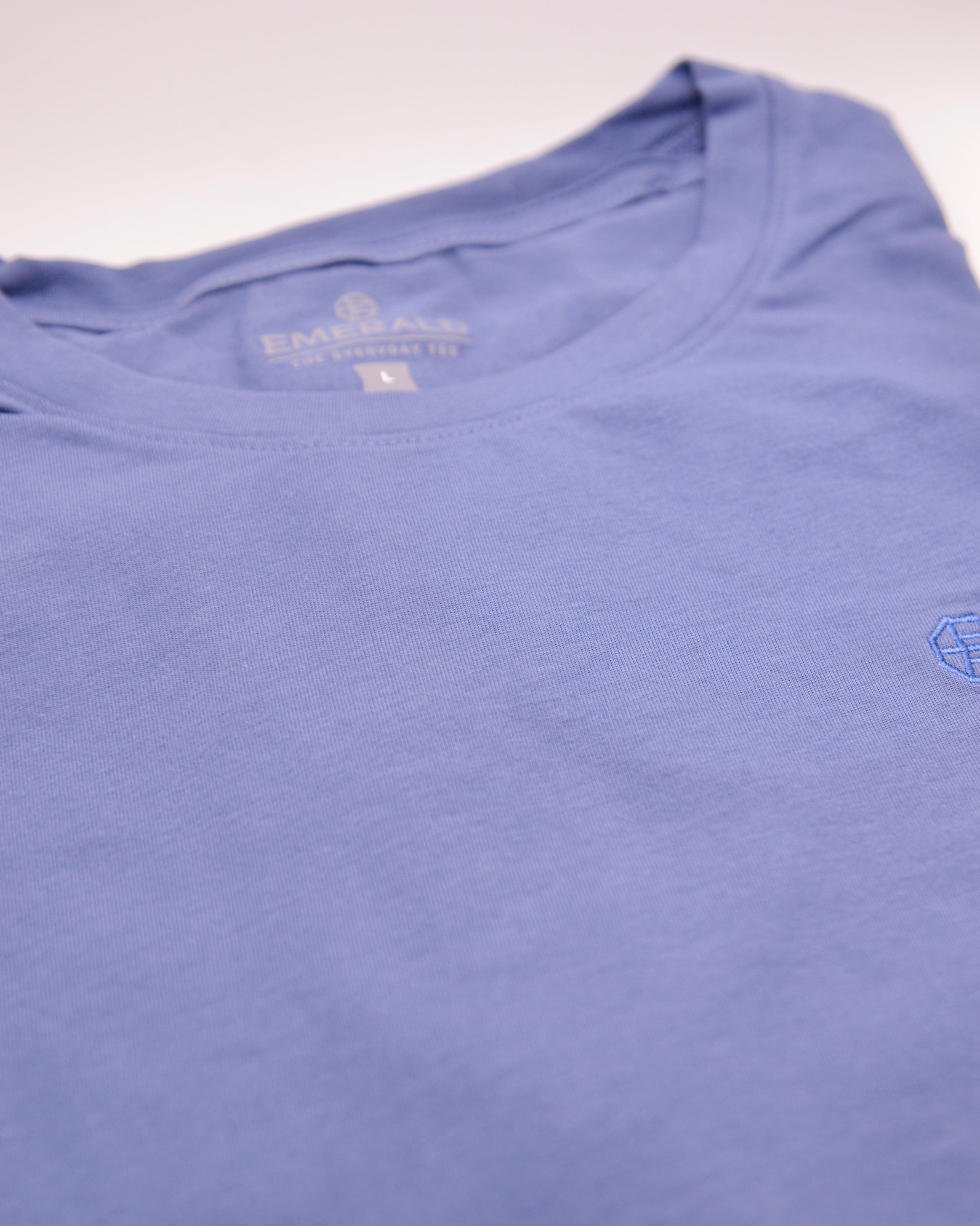 Emerald Crew Neck Tee-True Navy