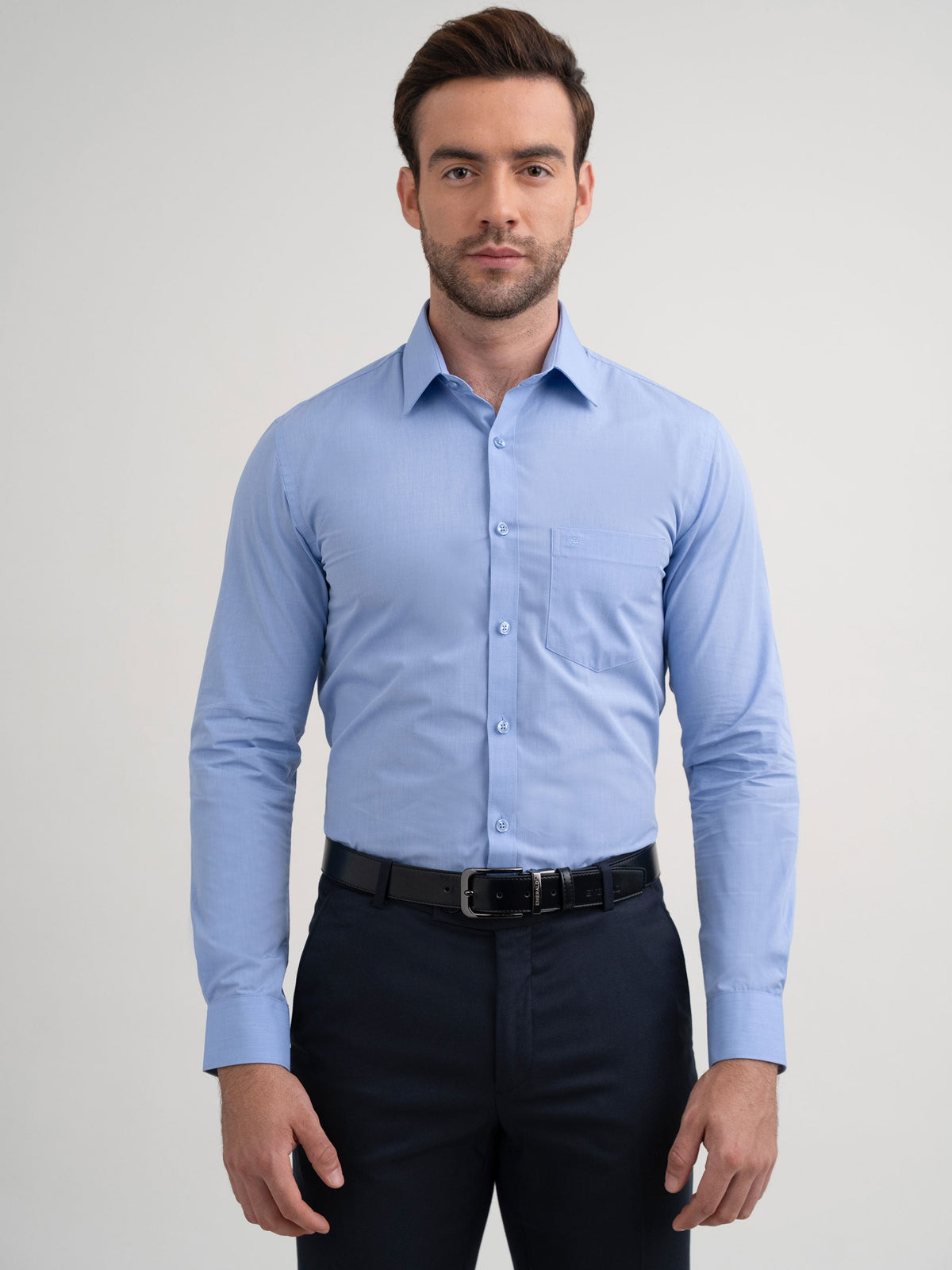 Emerald Formal Fil A Fil Slim Fit - Vista Blue