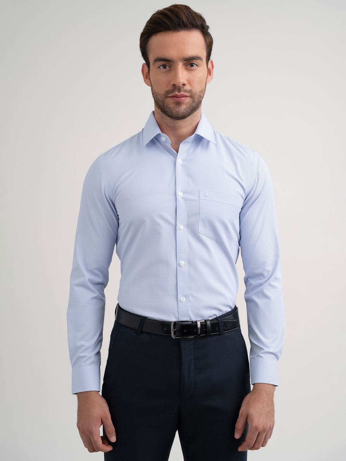 Emerald Formal Micro Checks Slim Fit - Little Boy Blue