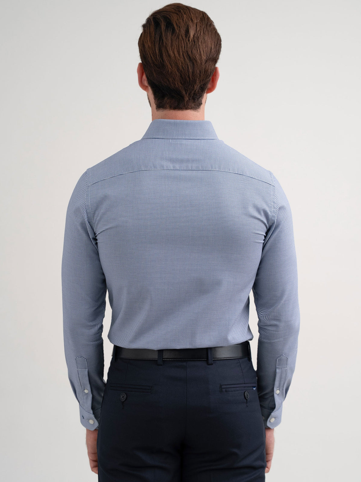 Emerald Majesty Micro Checks Slim Fit - Gray Down