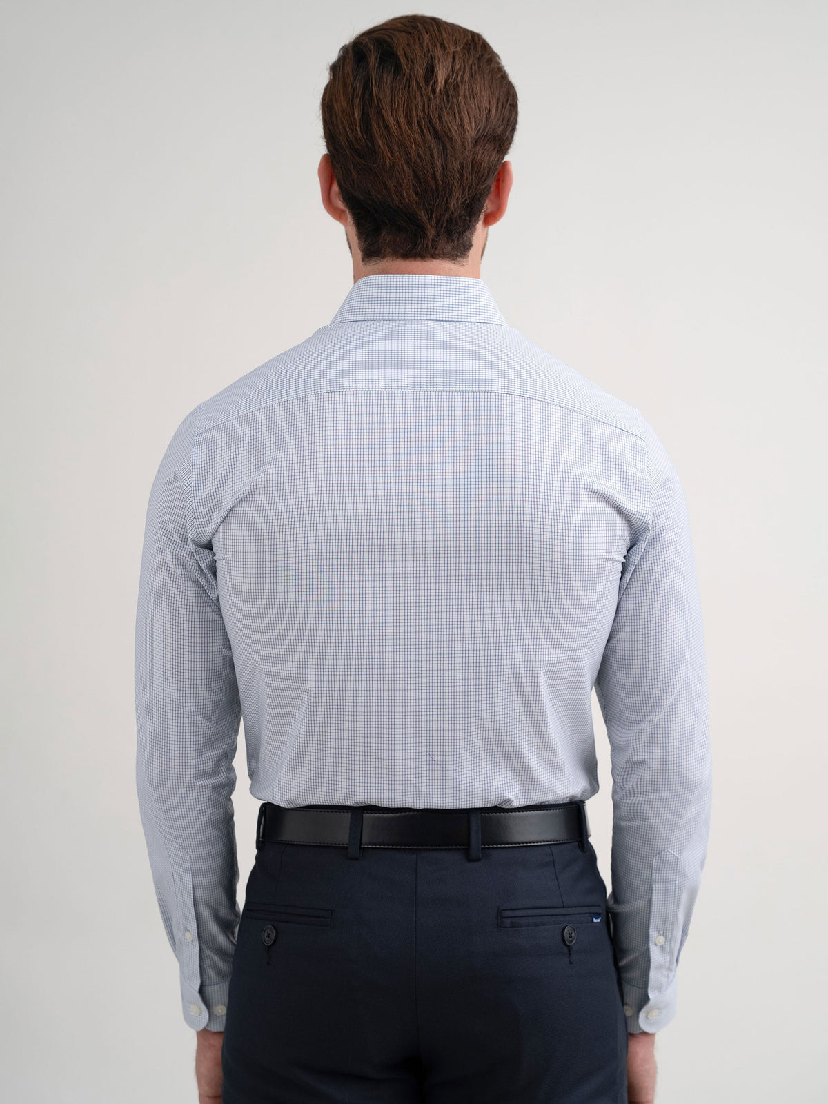Emerald Majesty Checks Slim Fit - Methly Blue