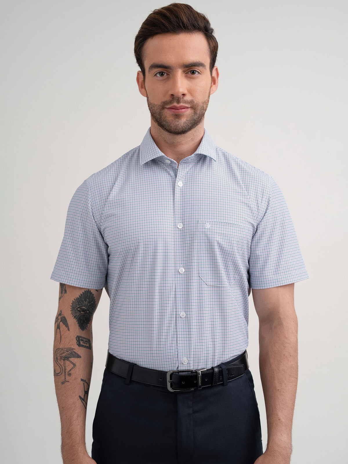 Emerald Formal Checks Regular Fit - Earth Red
