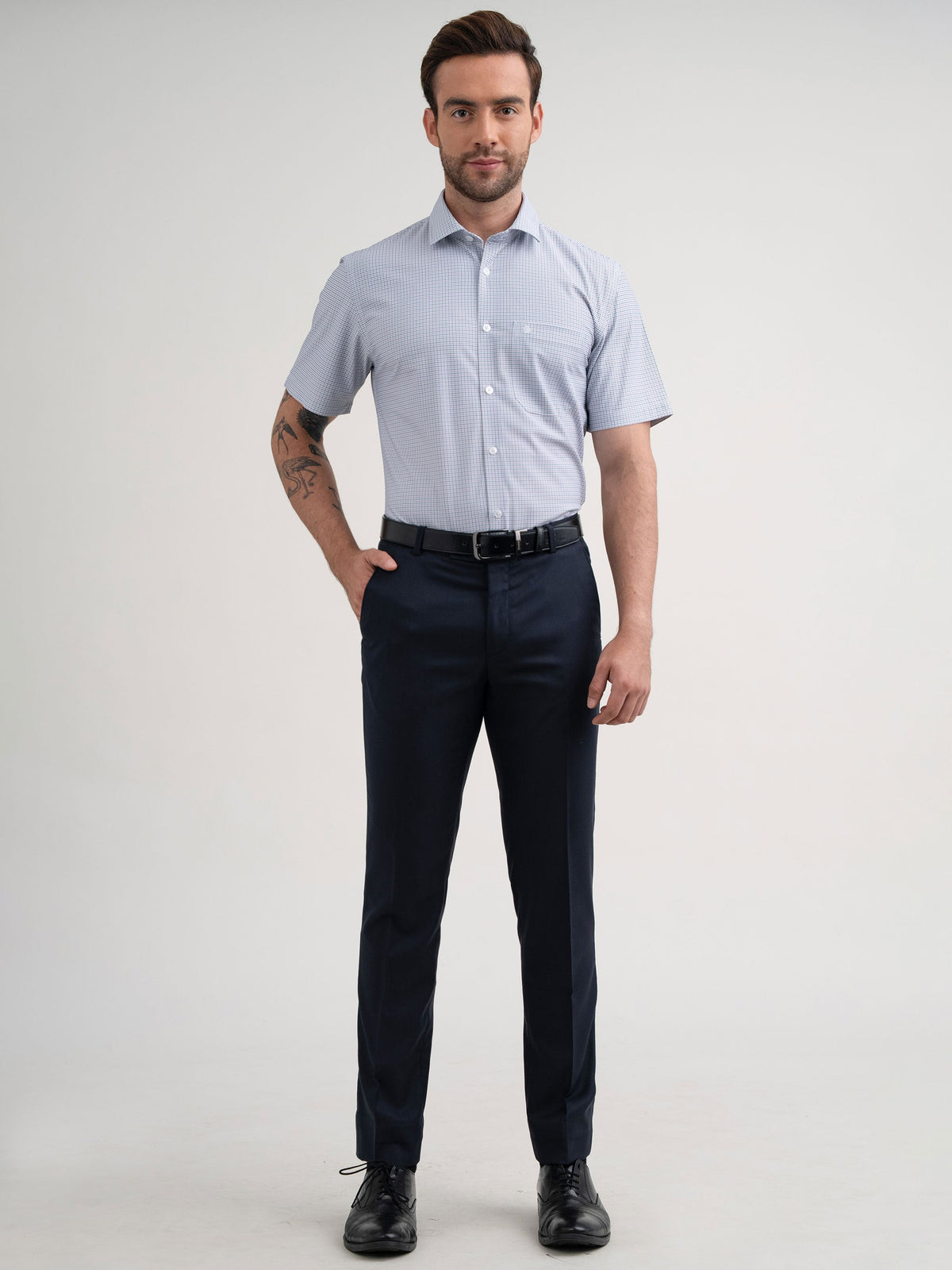 Emerald Formal Checks Regular Fit - Earth Red