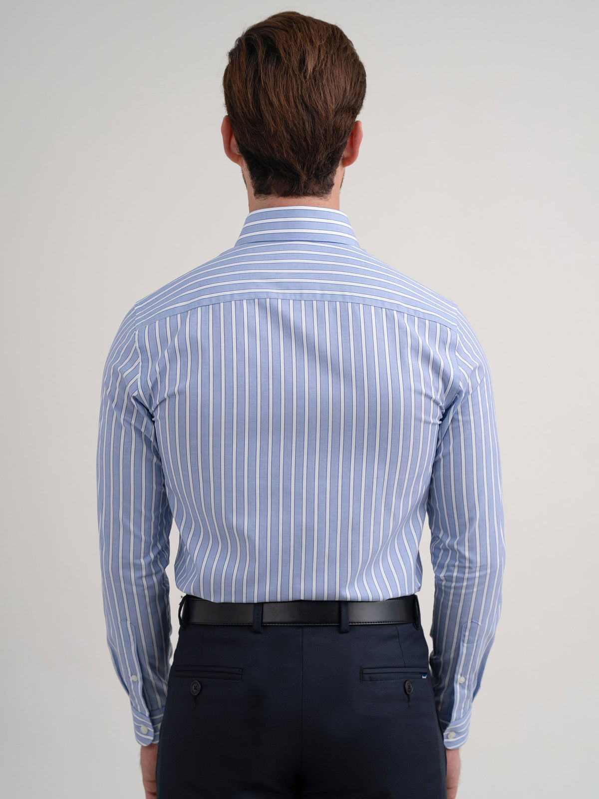 Emerald Majesty Stripe Slim Fit - Gray Down