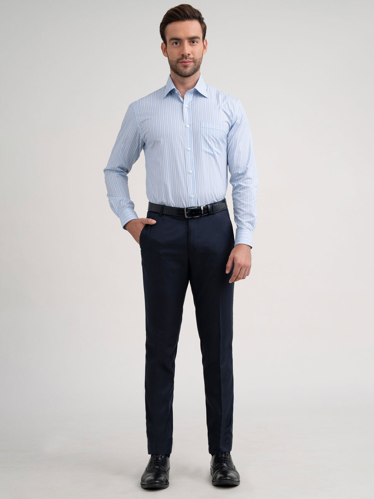 Emerald Majesty Stripe Regular Fit - Sky Way