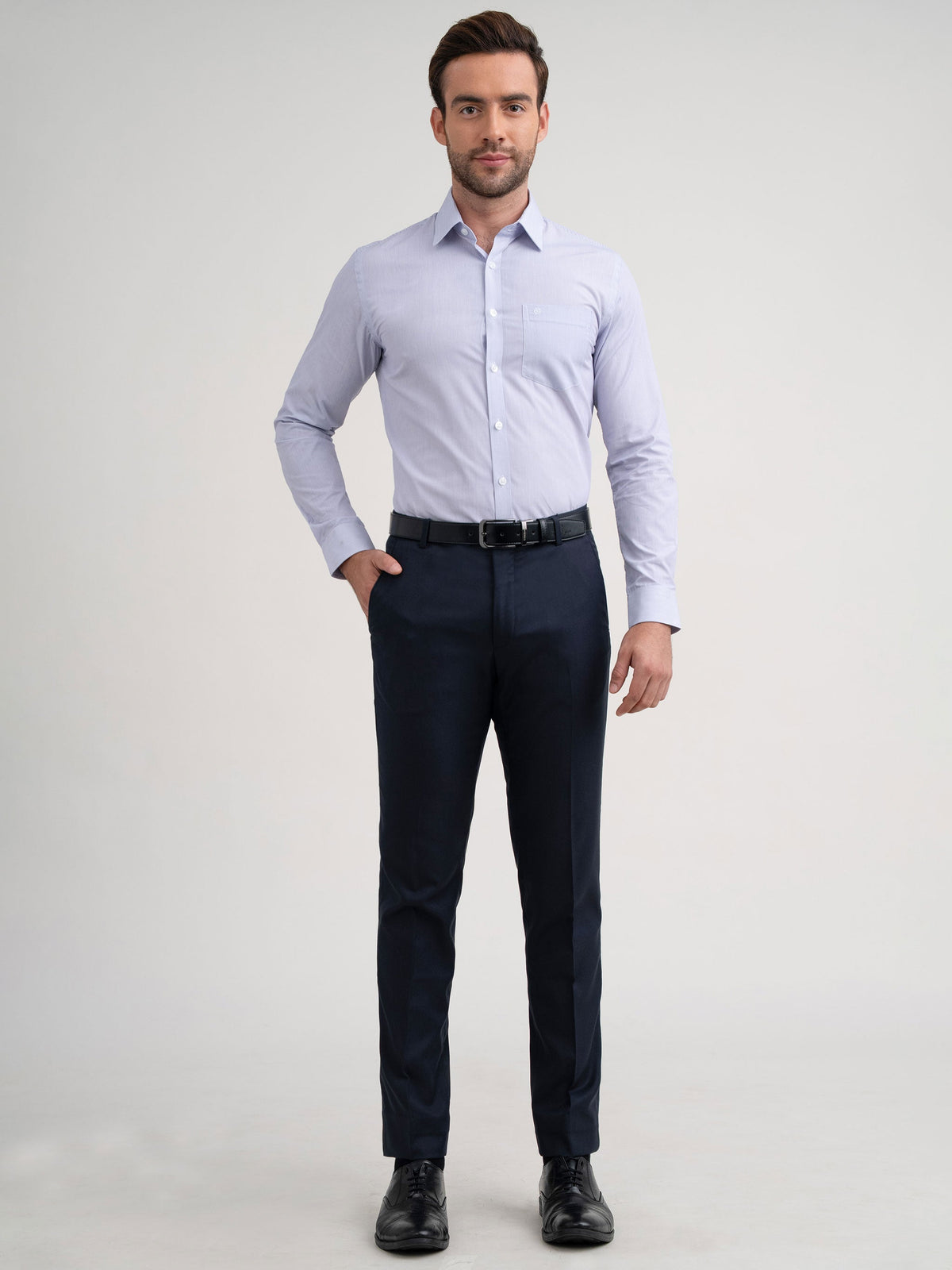 Emerald Corporate Dress Stripe Slim Fit - Purple