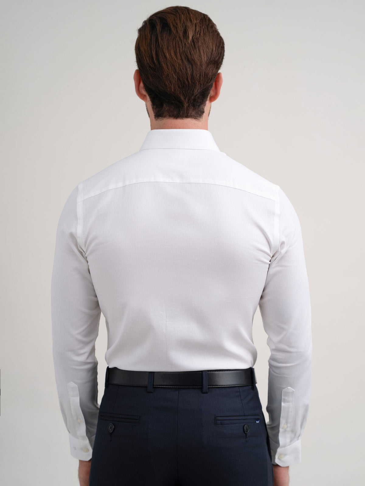 Emerald Majesty Dobby Slim Fit - Brilliant White