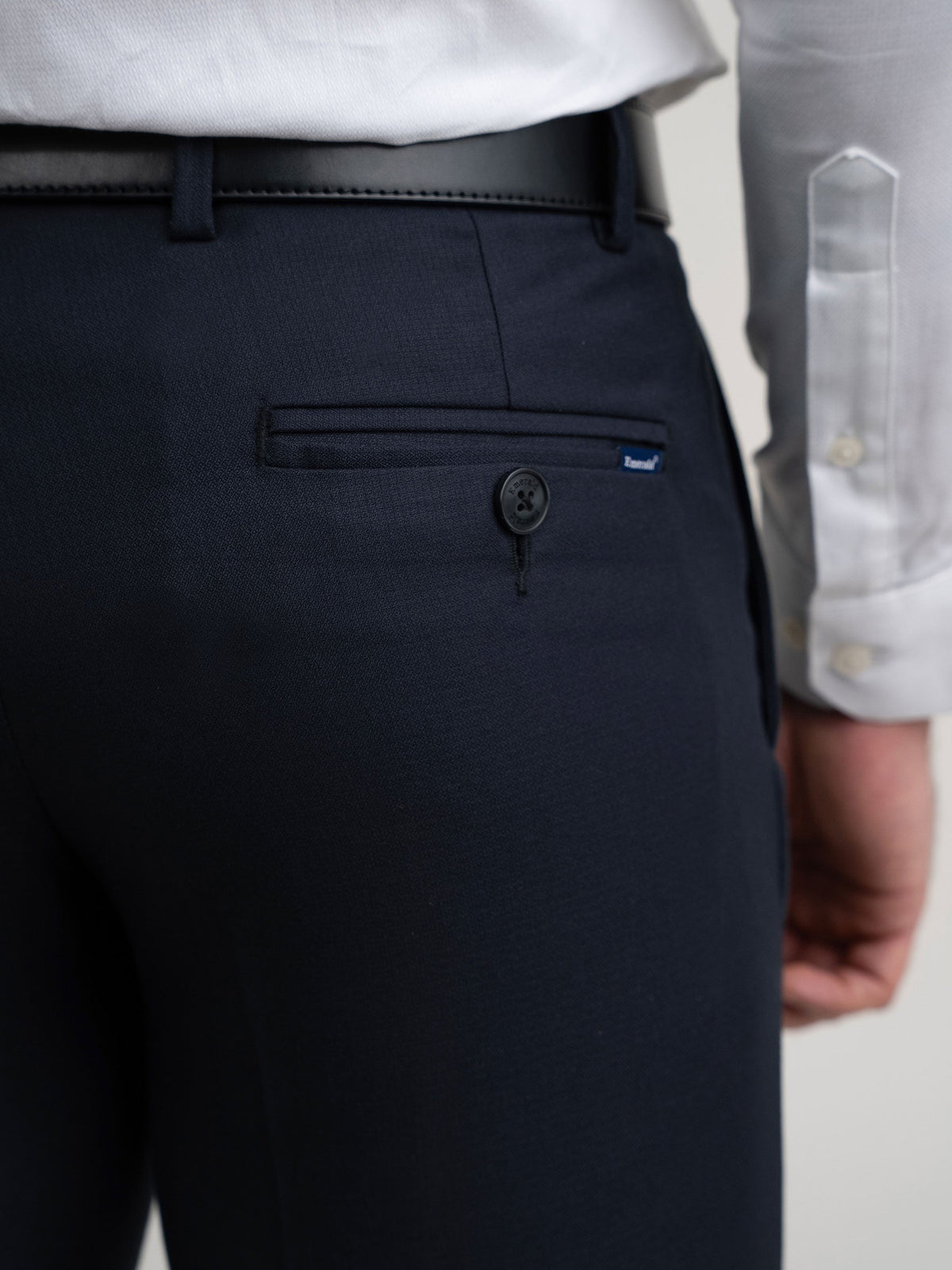 Emerald Formal Trouser Checks Ultra Slim Fit - Black