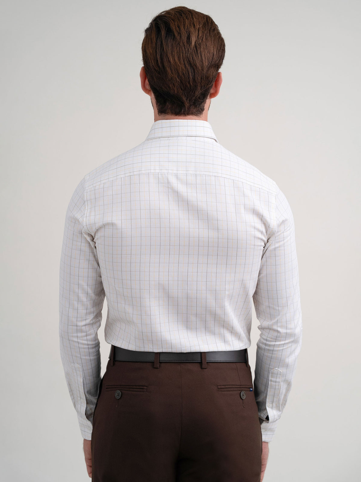 Emerald Formal Checks Slim Fit - Yellow Freesia
