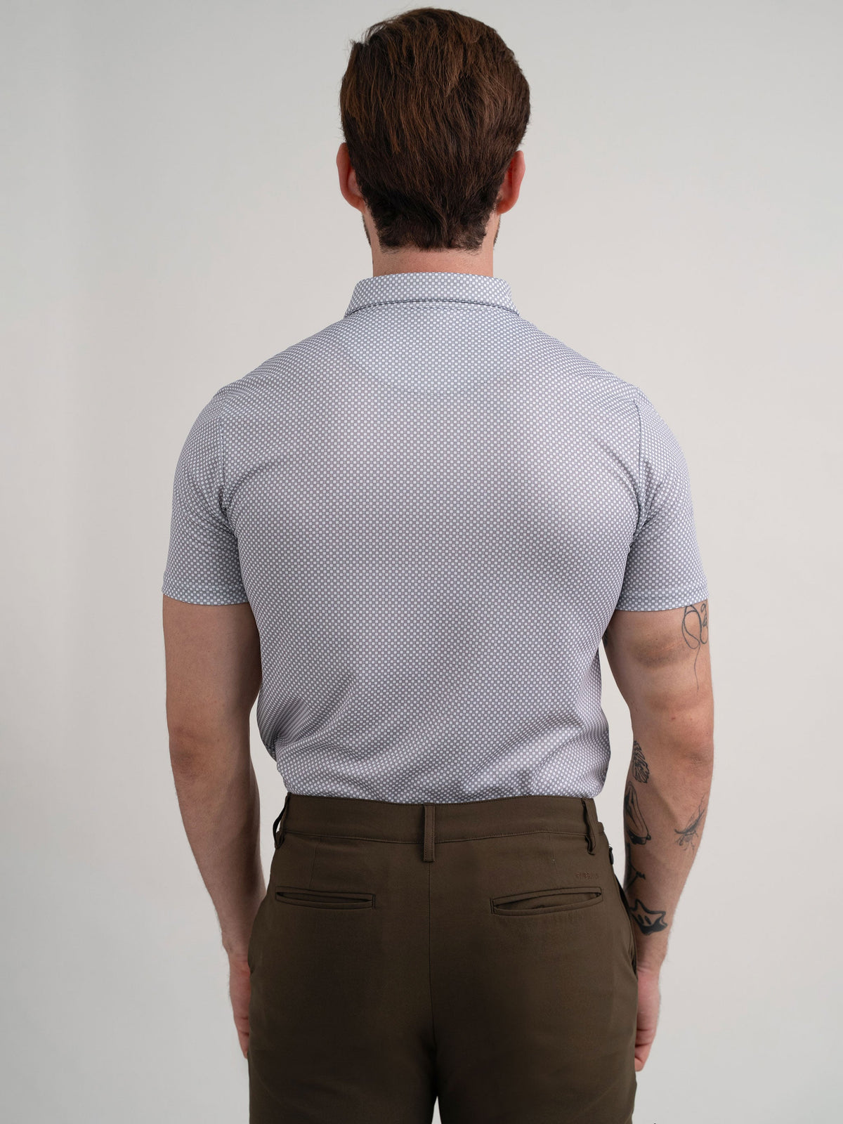 Emerald Polo Printed Slim Fit - Charcoal