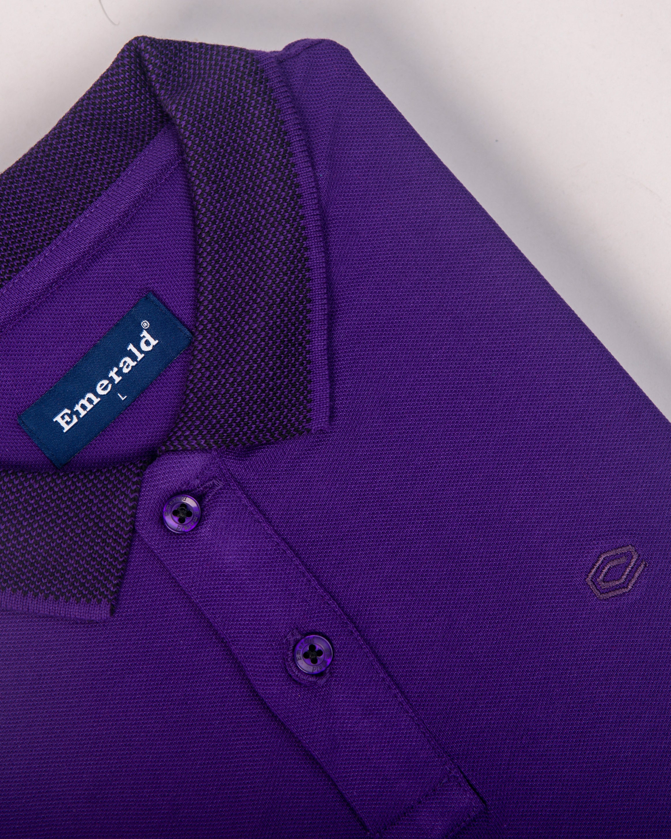 Polo Pique Solid Slim Fit-Deep Lavender