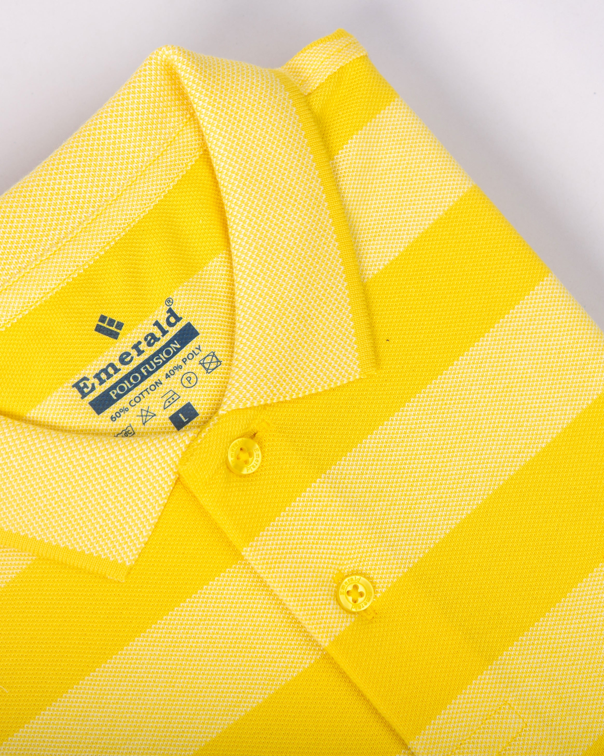 Polo Stripe Slim Fit-Blazing Yellow