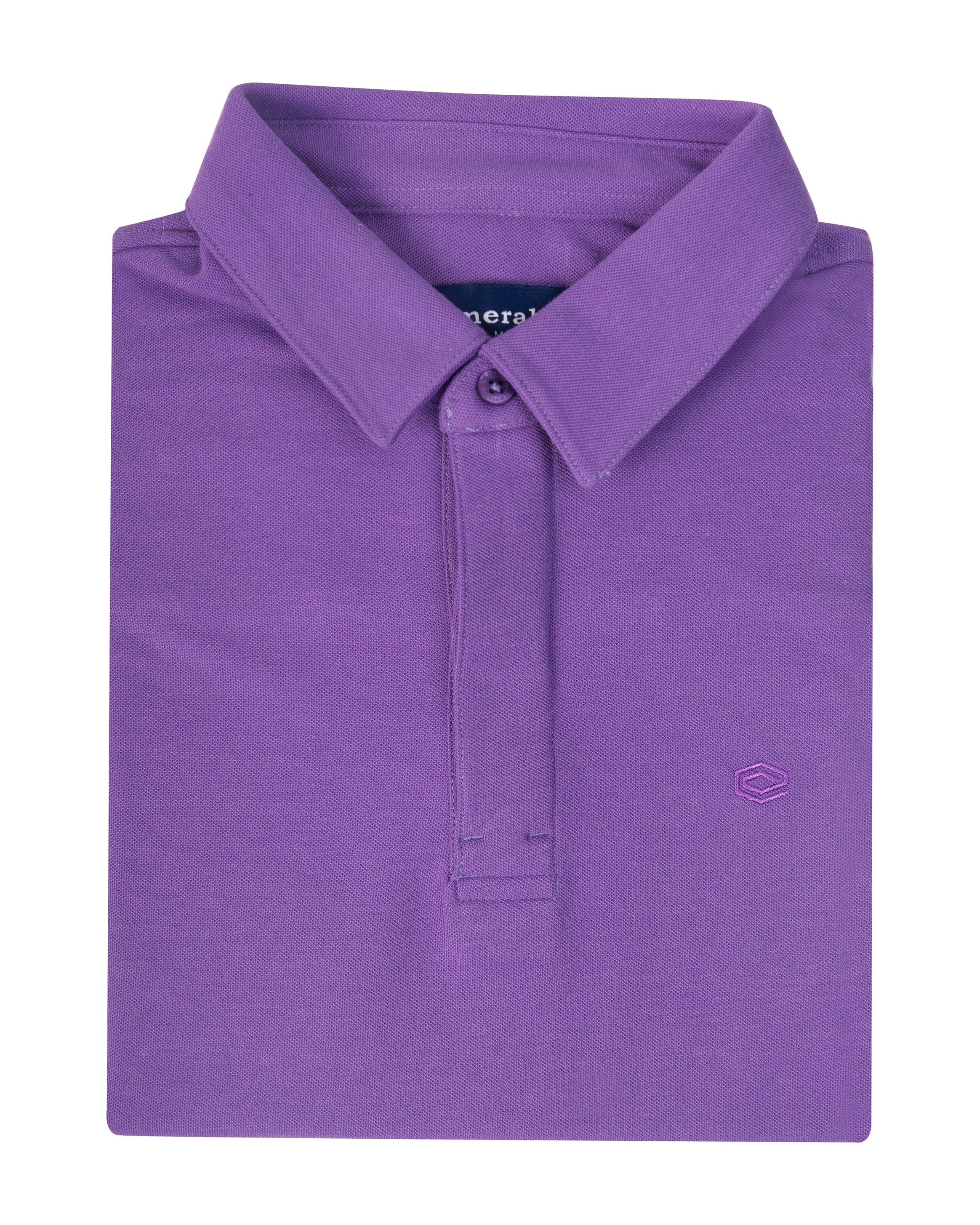 Polo Pique Solid Slim Fit-Purple Haze