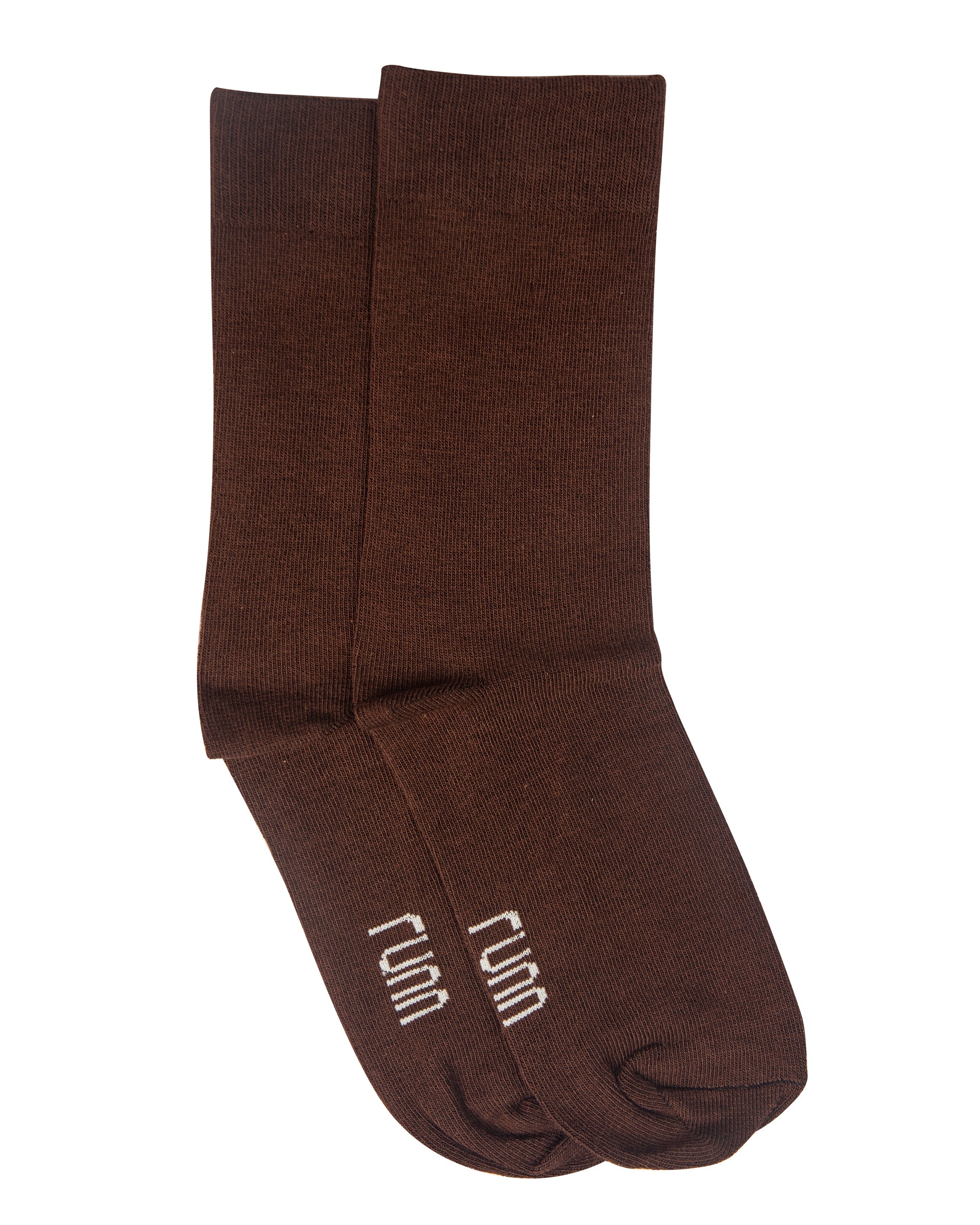 Runn Full Plain Socks - Brown