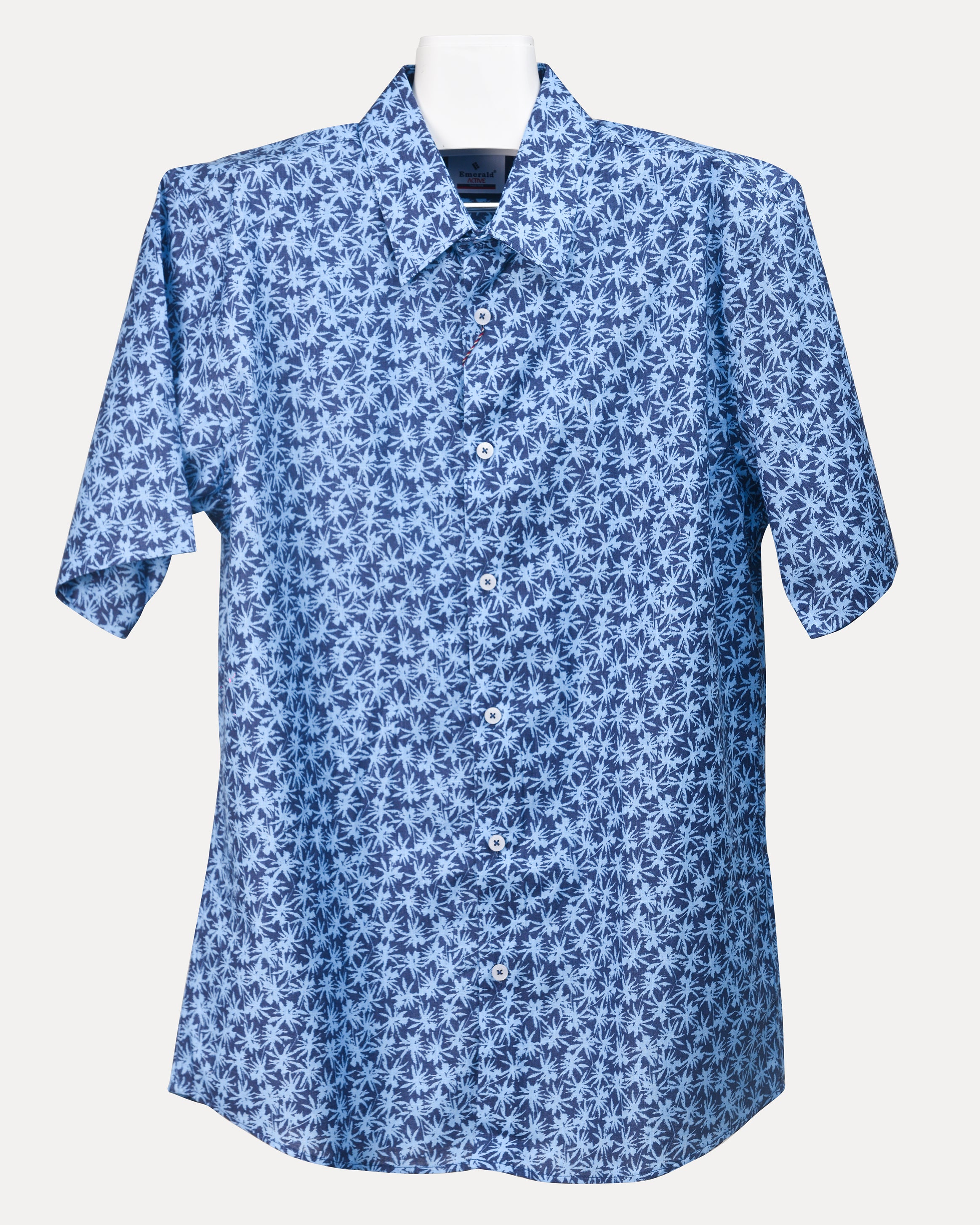 Active Printed Slim Fit-Dusk Blue