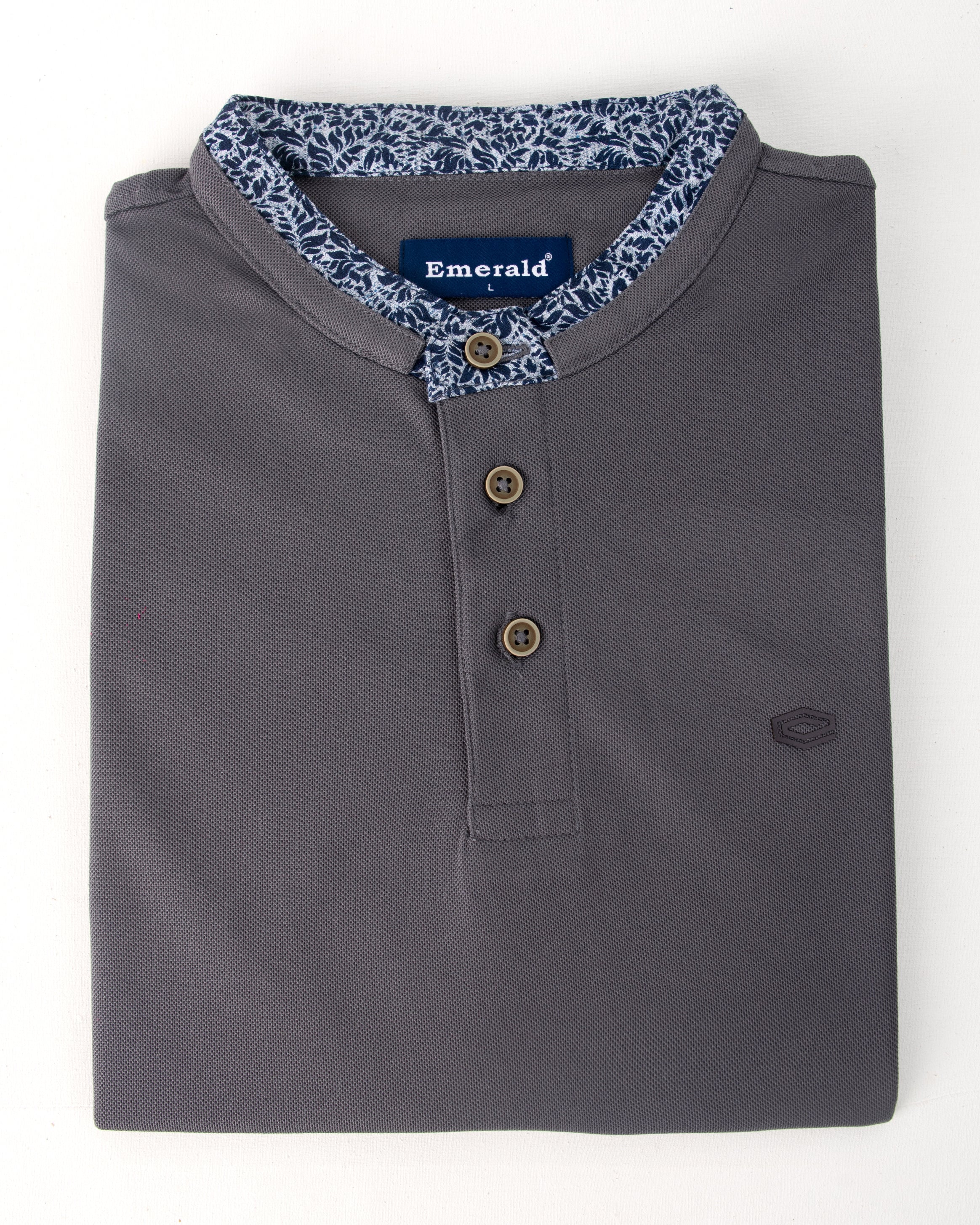 Polo Pique Solid Slim Fit-Dapple Grey