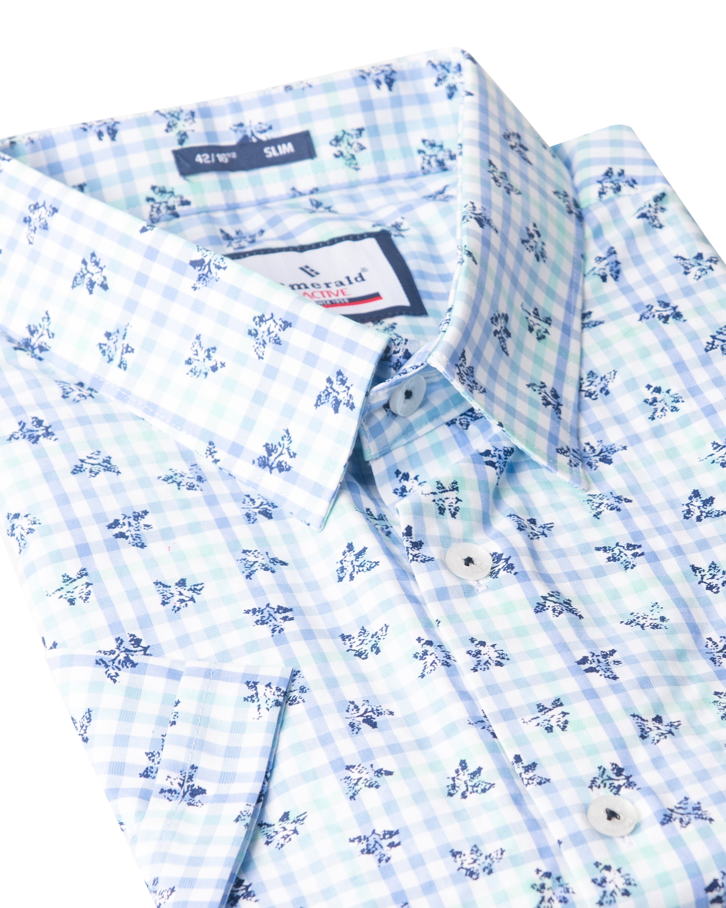 Emerald Active Printed Slim Fit-Pettifour