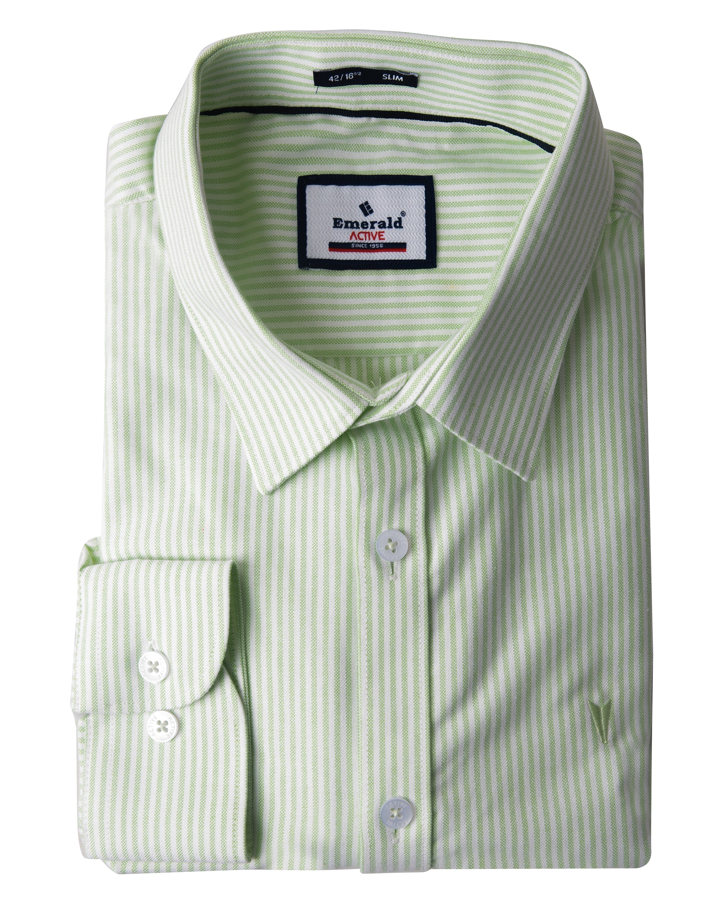 Emerald Active Stripe Slim Fit-Lime