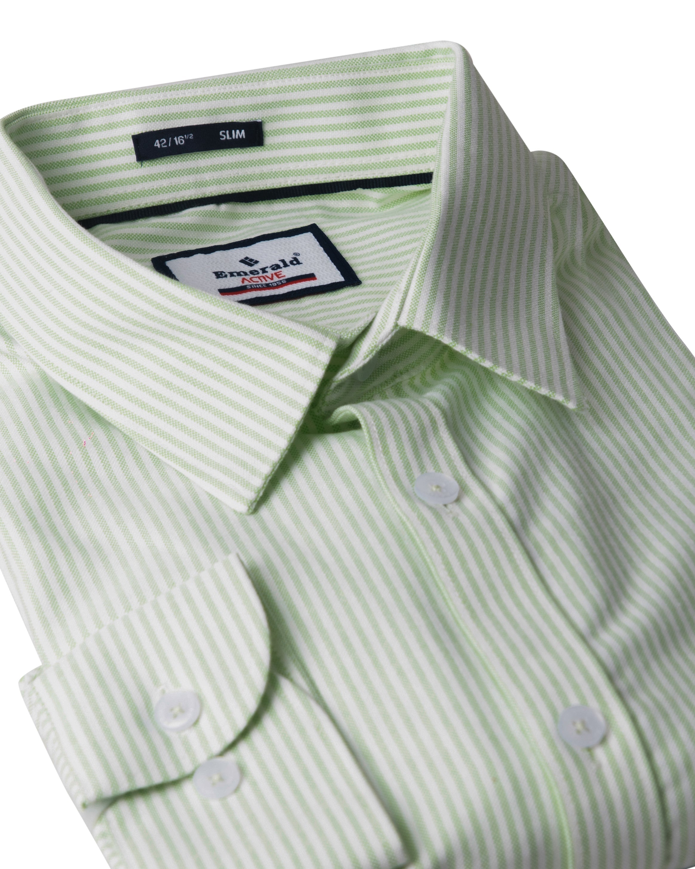 Emerald Active Stripe Slim Fit-Lime