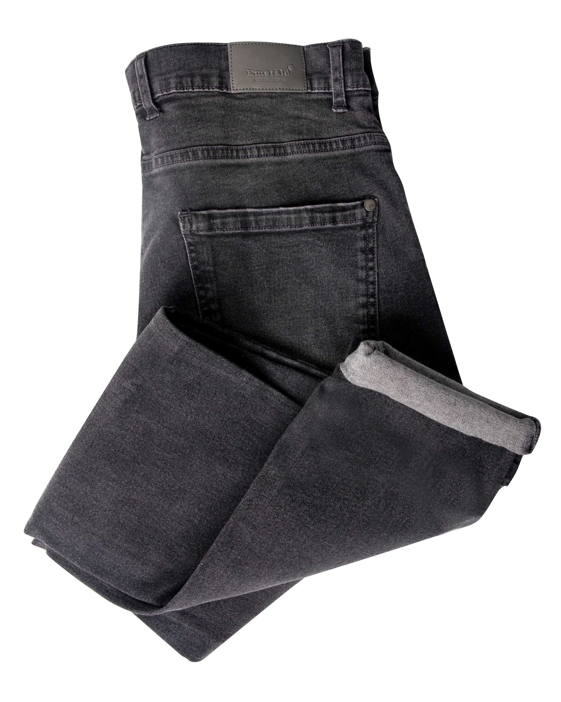 Emerald Denim Mid Wash Slim Fit-Black Inck