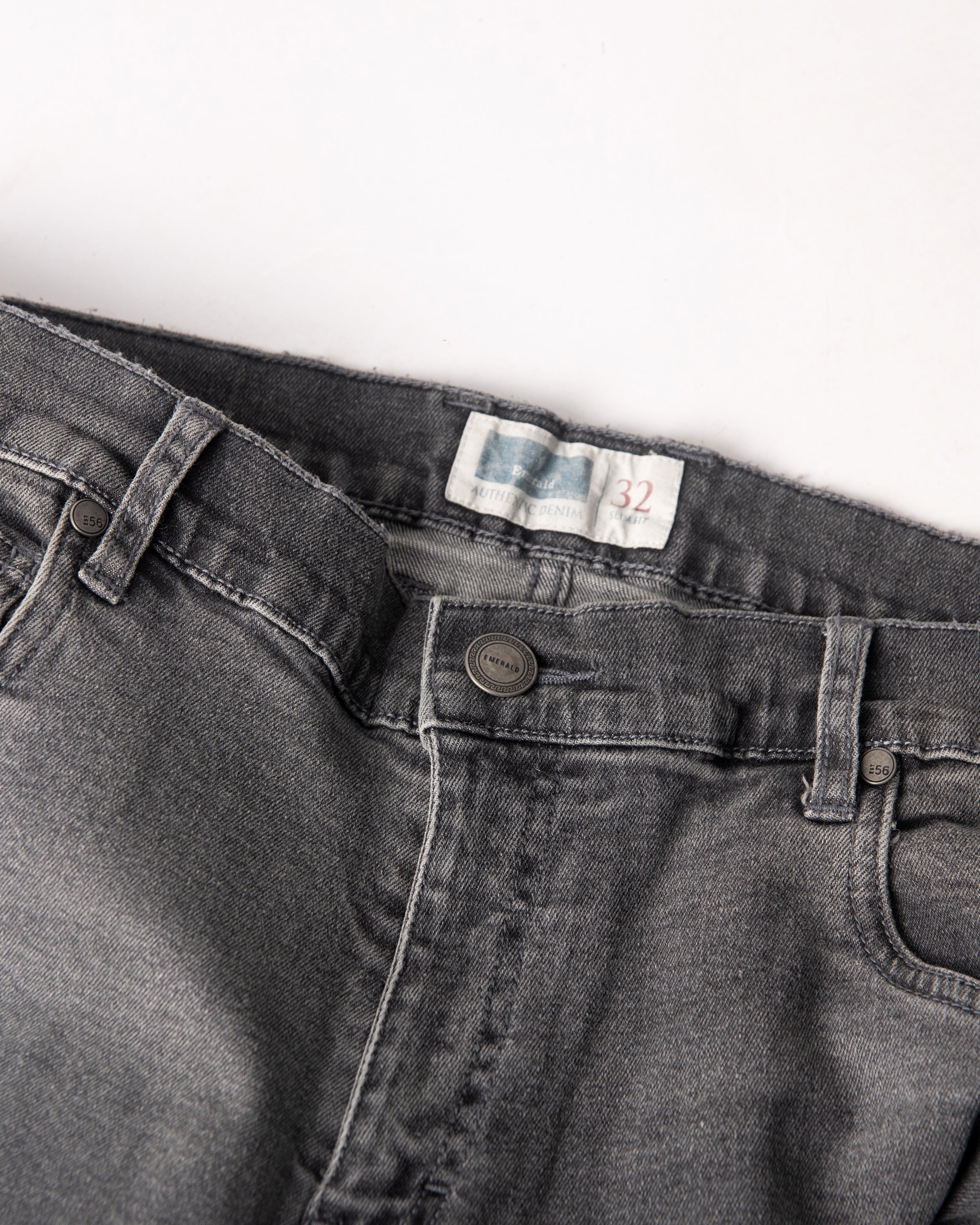 Emerald Denim Light Wash Slim Fit-Black Inck