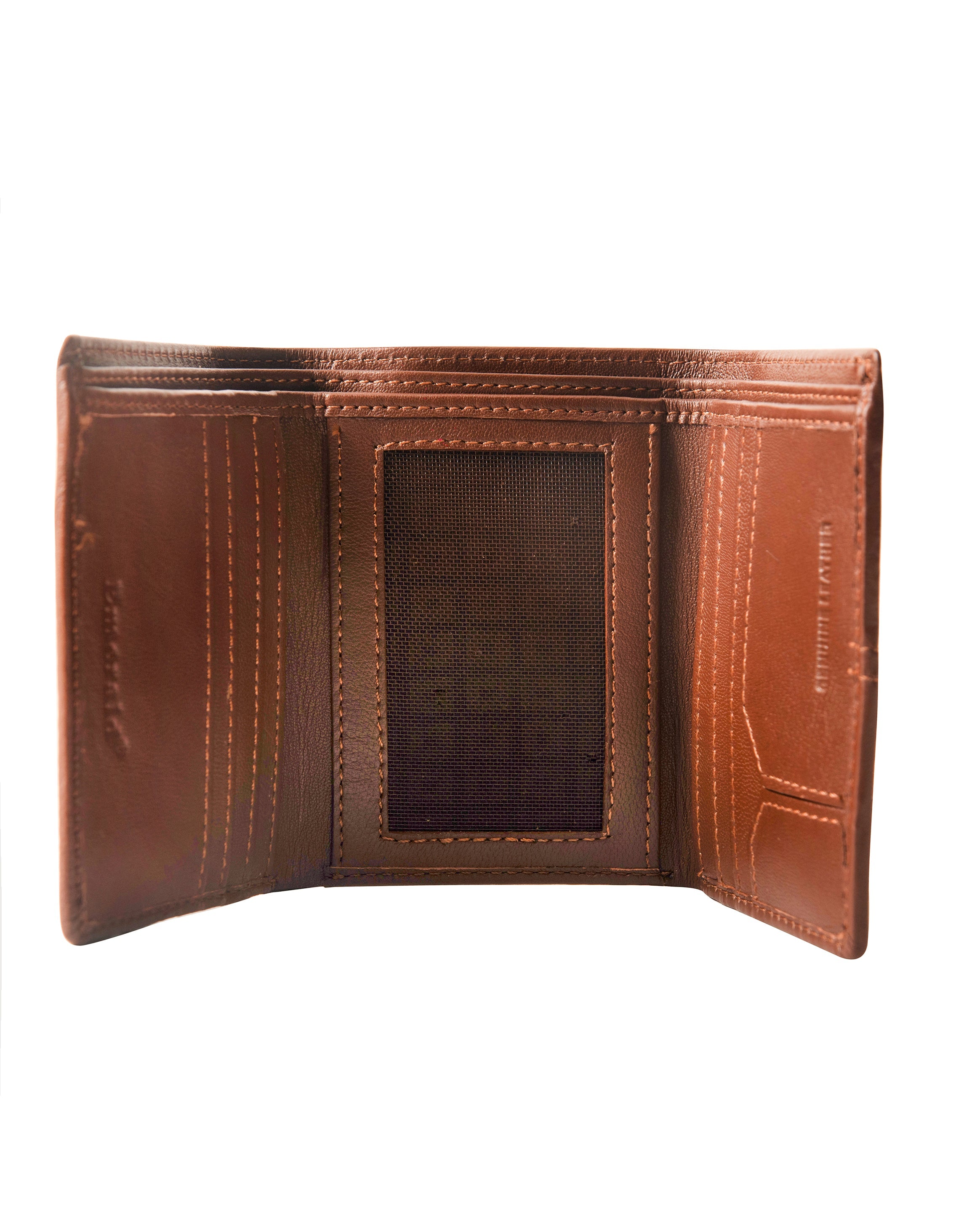 Emerald Tri Fold Wallet-Brown