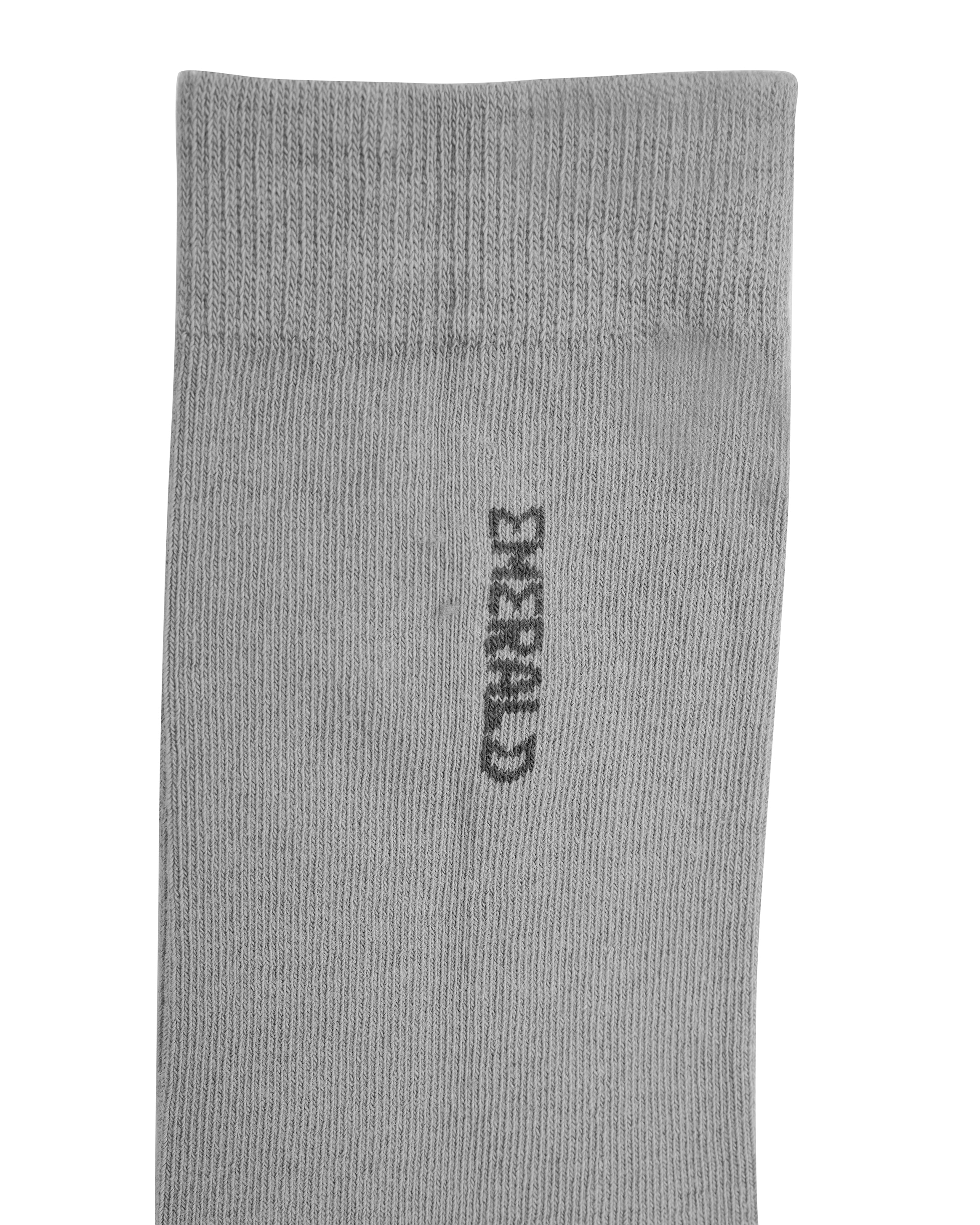 Emerald Plain Socks-Grey