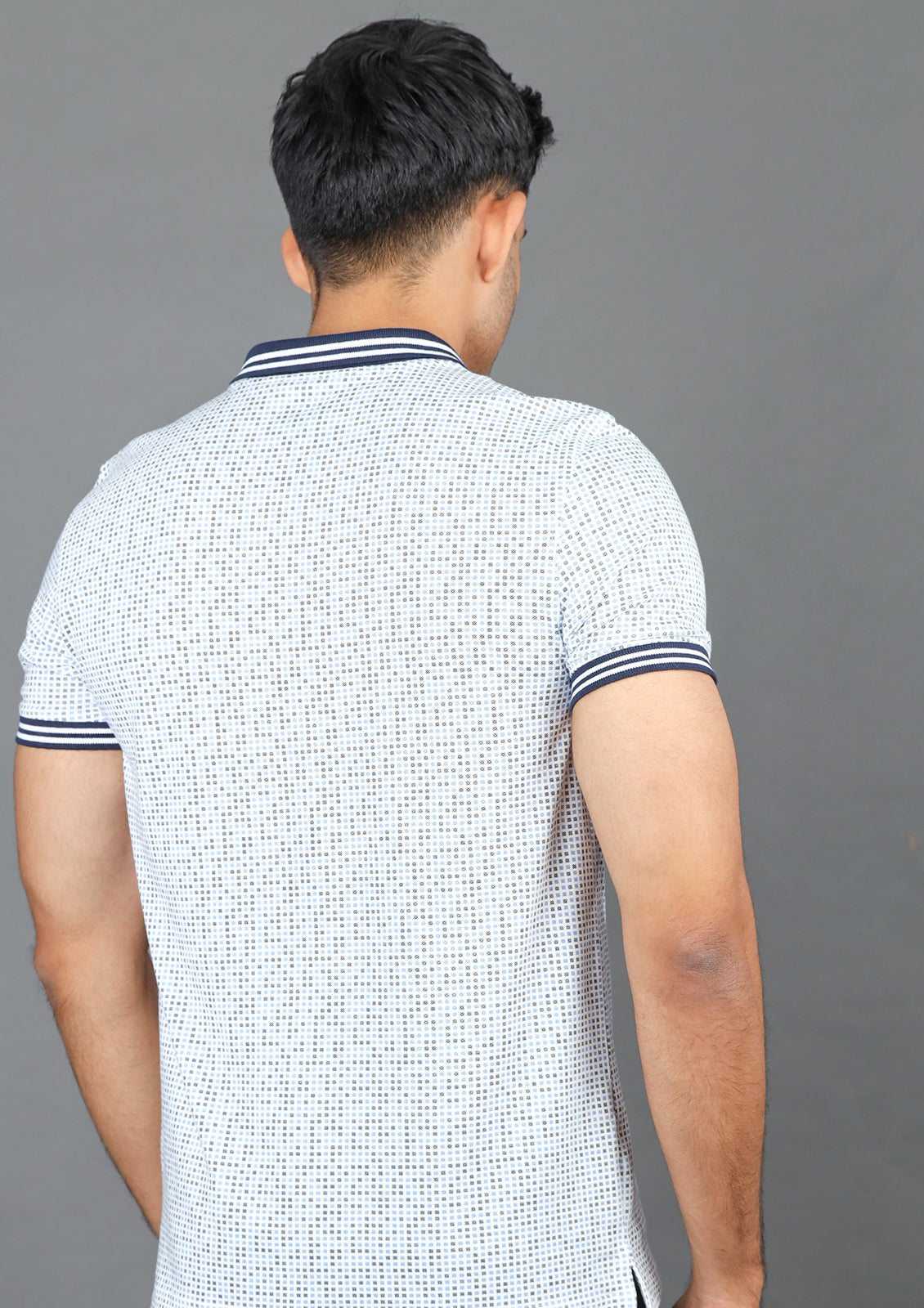 Polo Fusion Printed-Blue Yonder