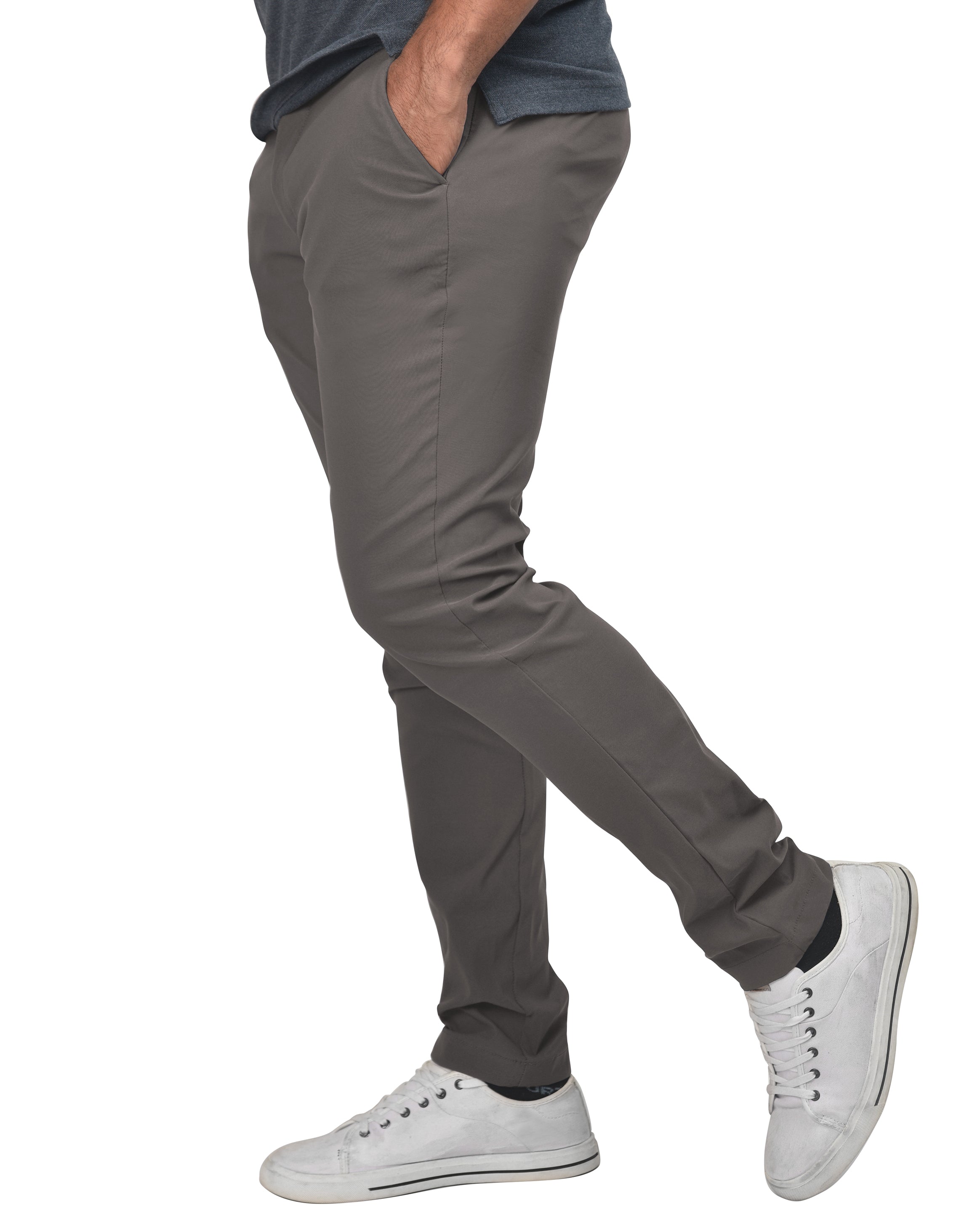 Emerald Utilitech Chino Plain Slim Fit-Brown Tannin