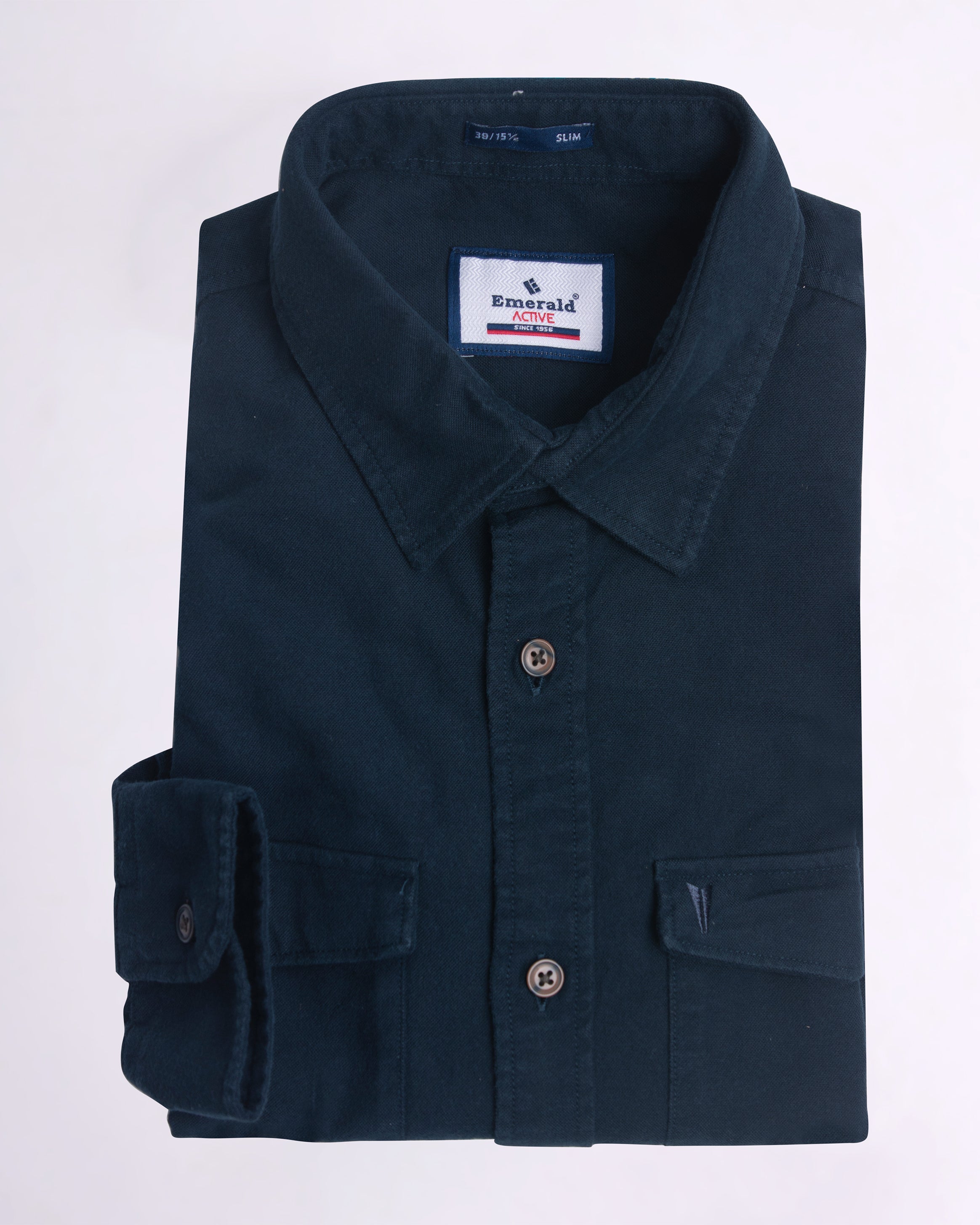 Emerald Active Oxford Slim Fit-Blue Estate