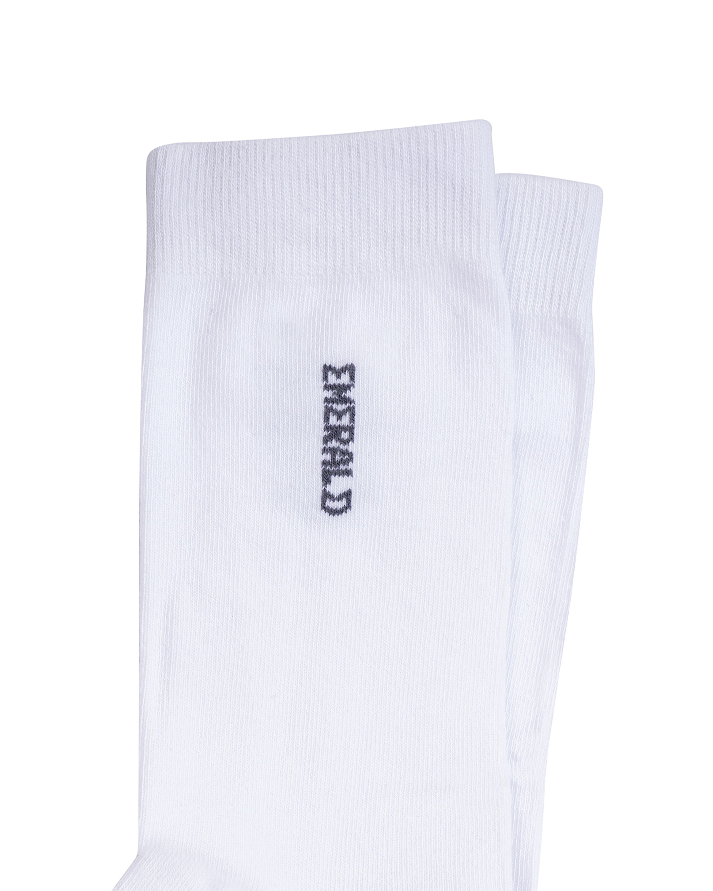 Emerald Plain Socks-White