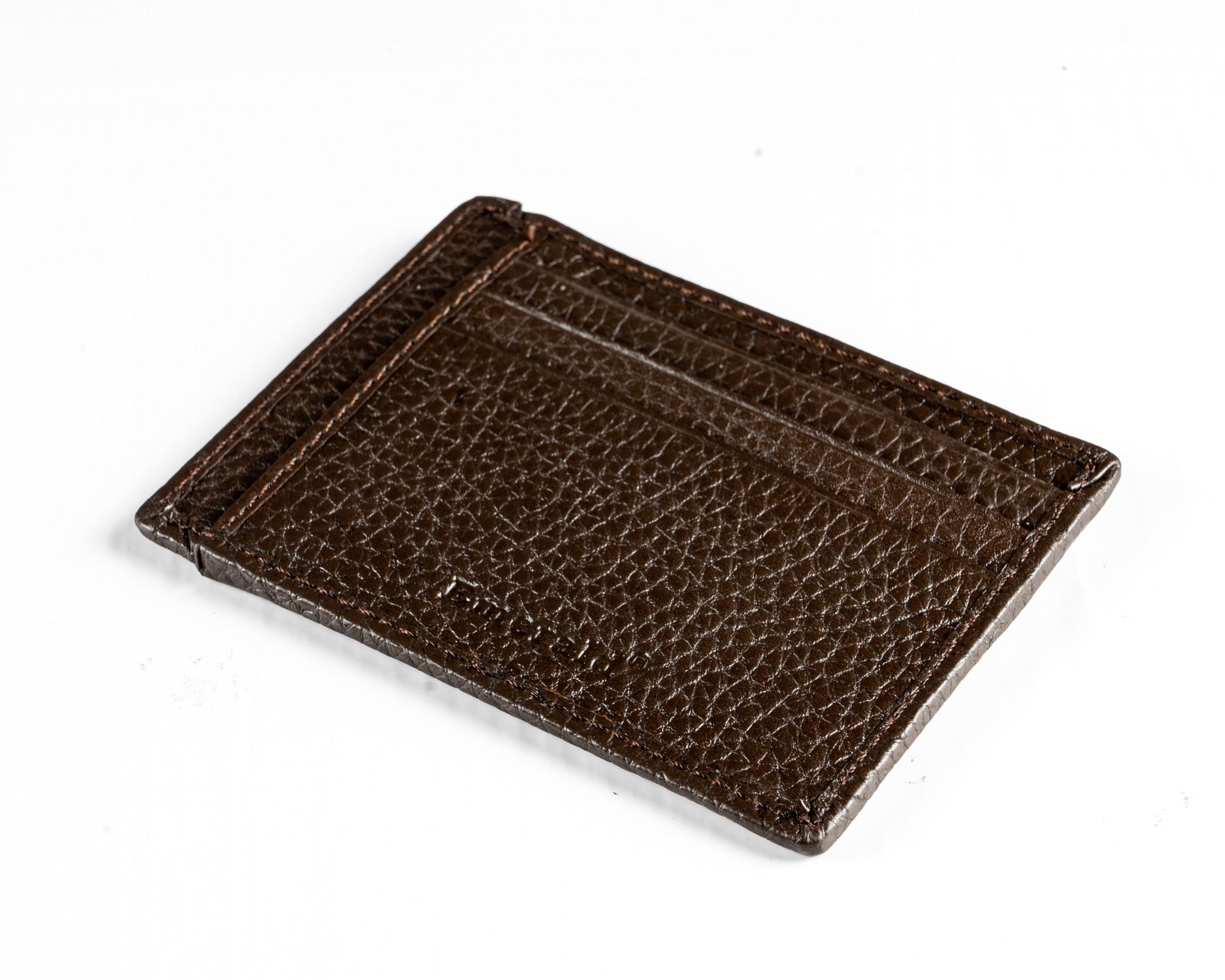 Emerald Card Holder Floter Genuine Leather - Brown