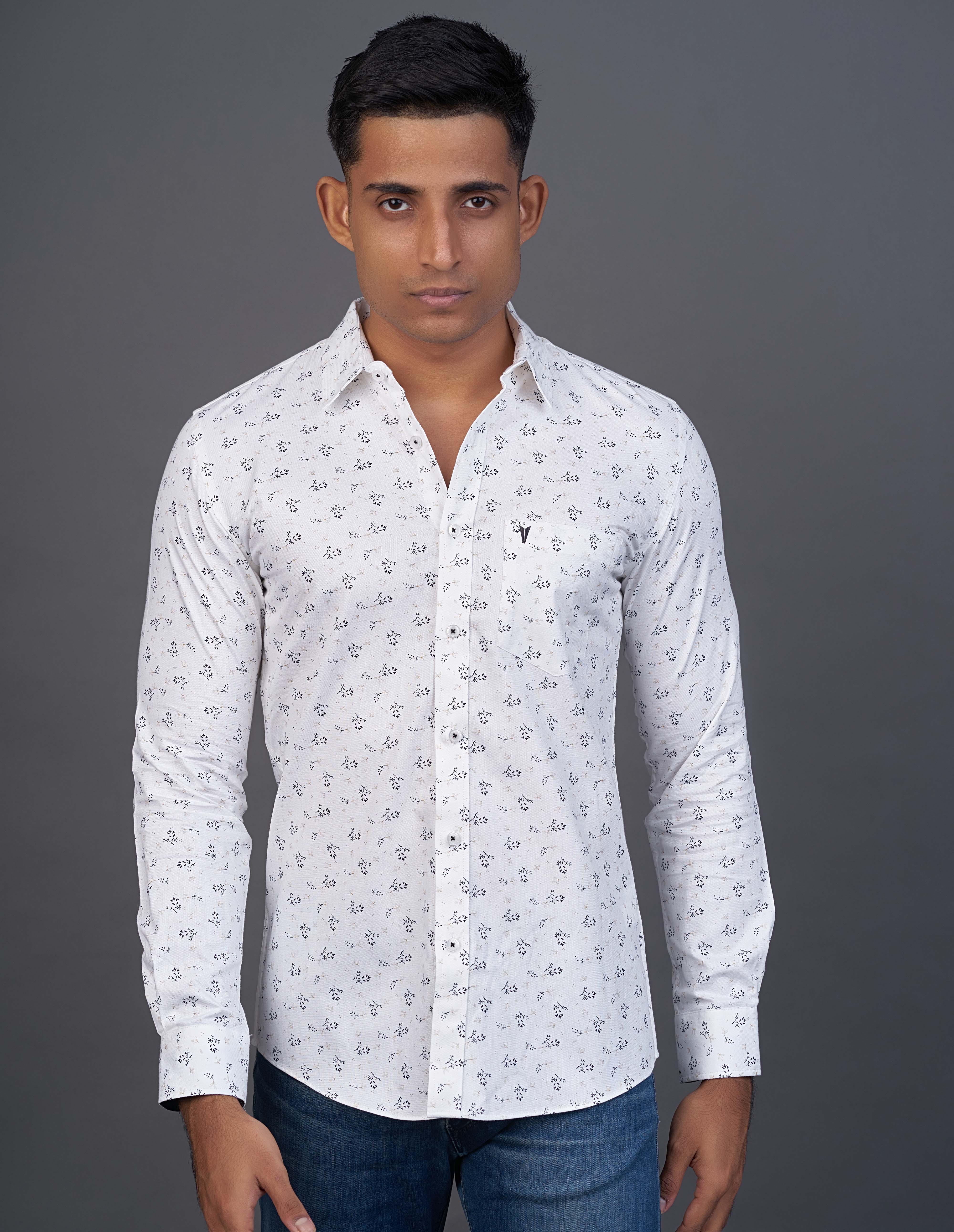 Emerald Active Printed Slim Fit-Licorice