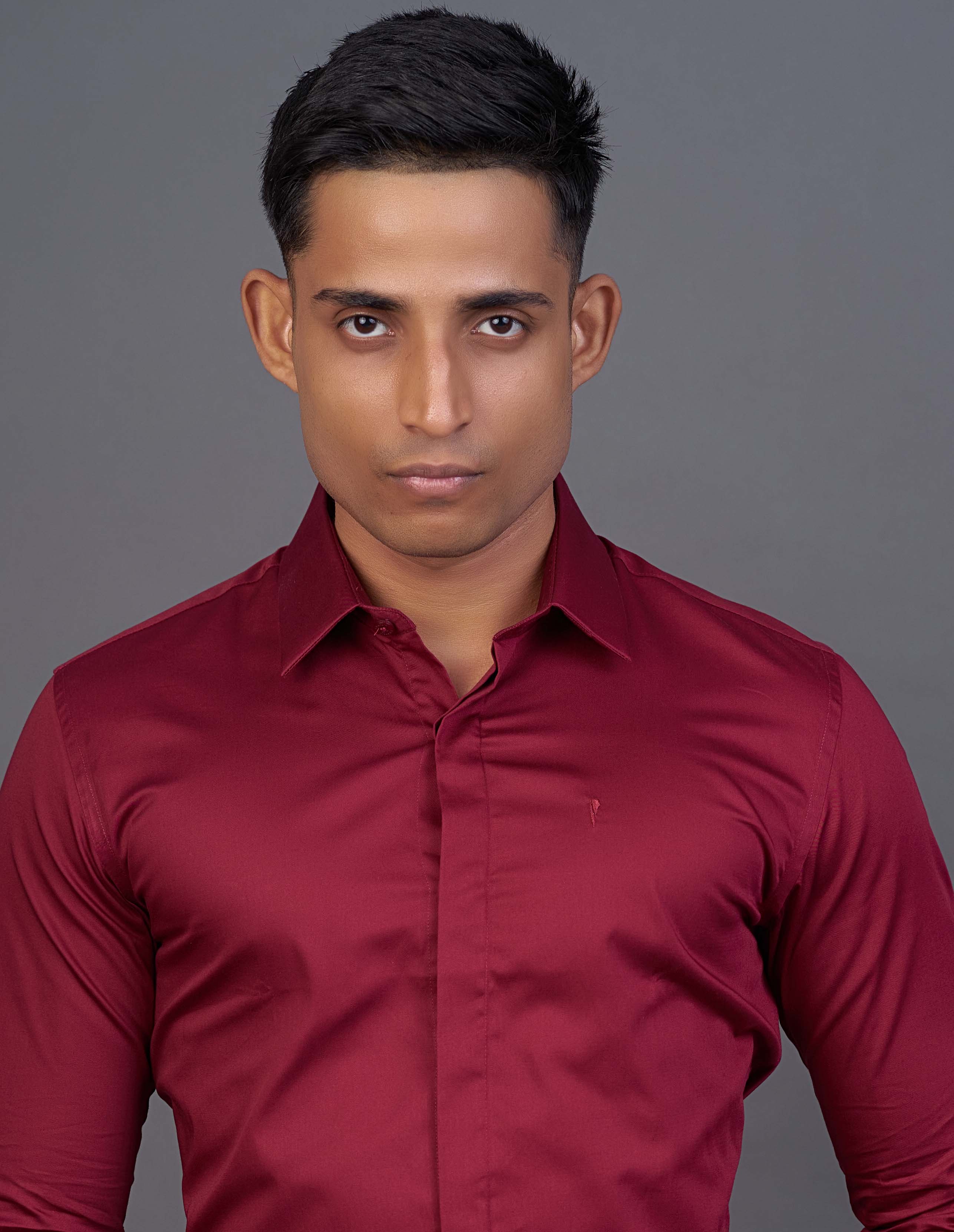 Emerald Fashion Plain Slim Fit-Brick