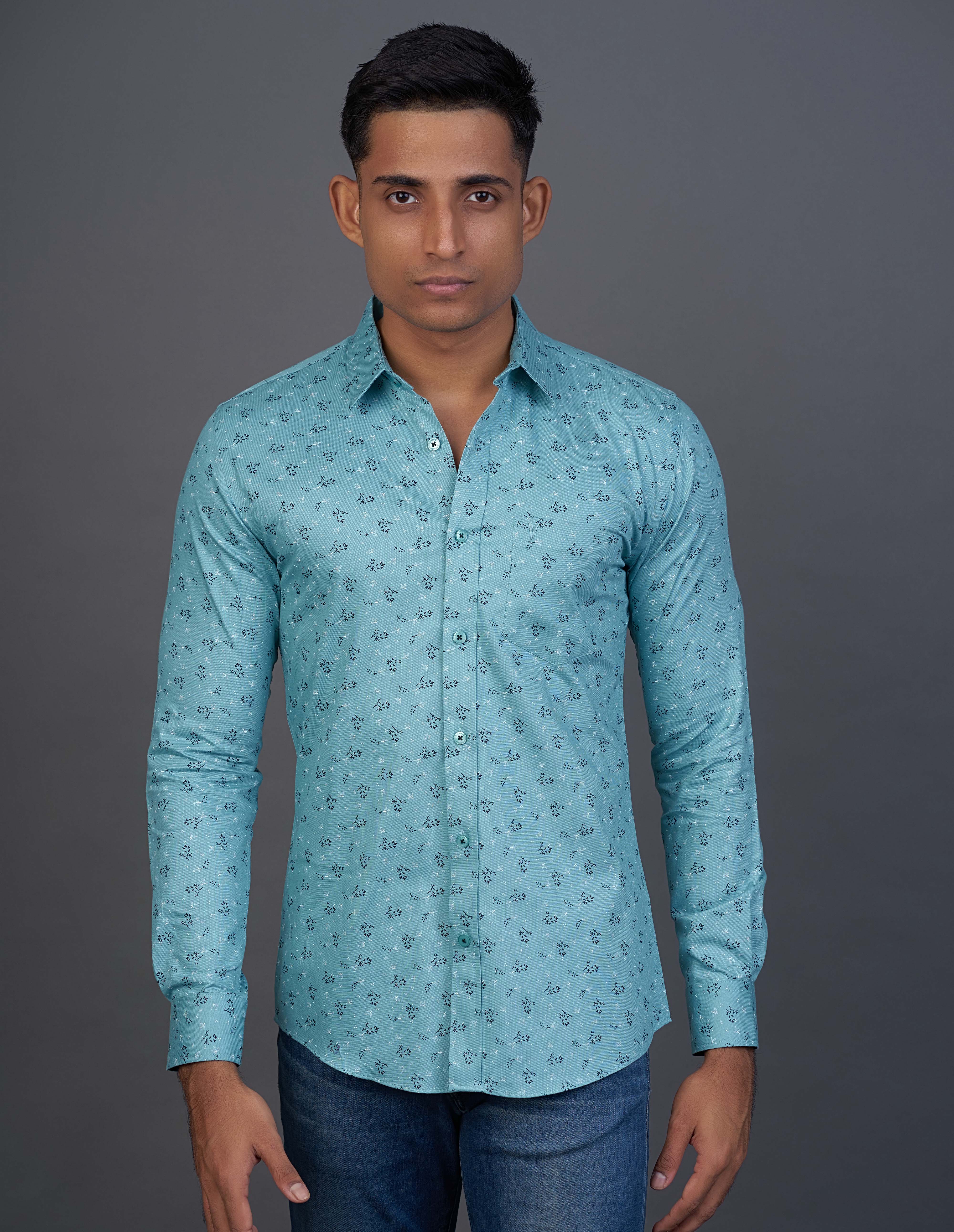 Emerald Active Printed Slim Fit-Jet Set
