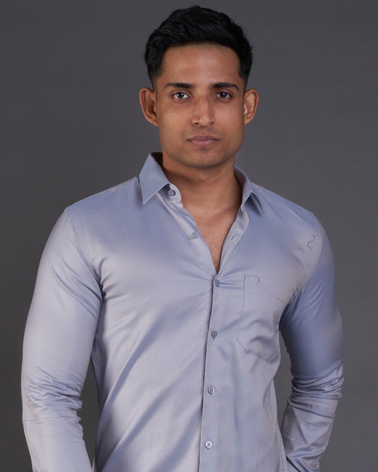 Emerald Fashion Oxford Slim Fit-Dapple Grey