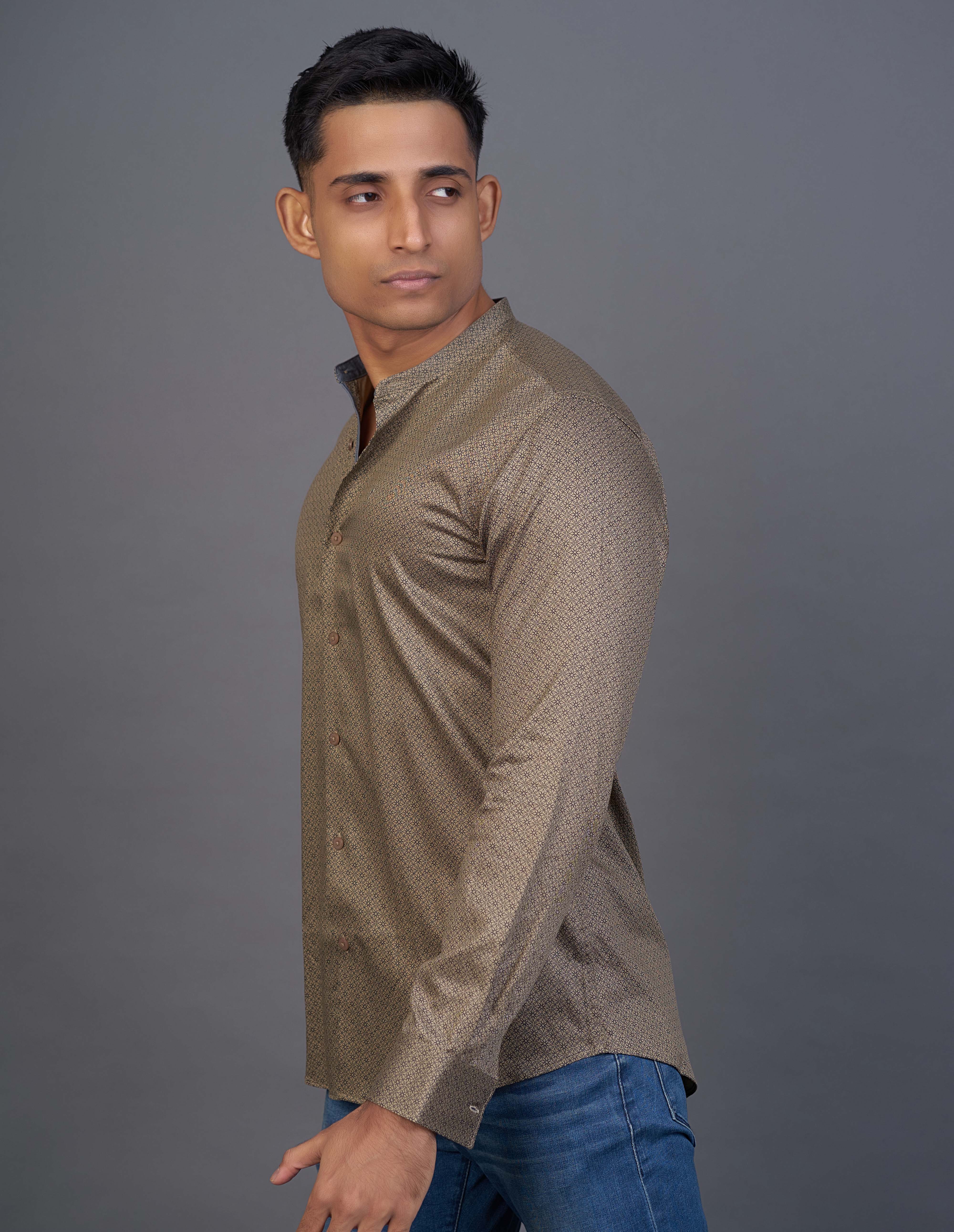 Emerald Fashion Printed Slim Fit-Nice Iron