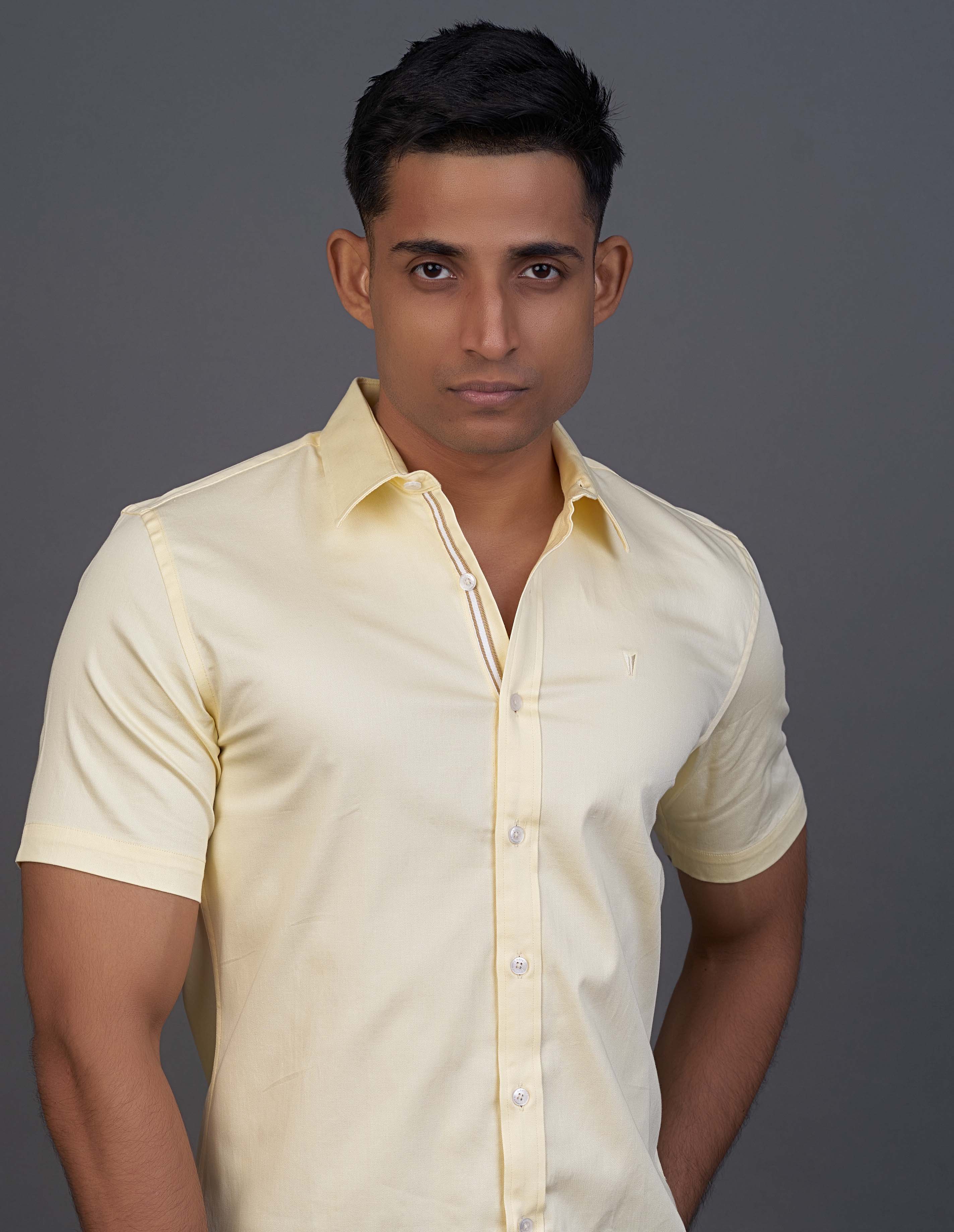 Emerald Active Plain Slim Fit-Ashley Blue