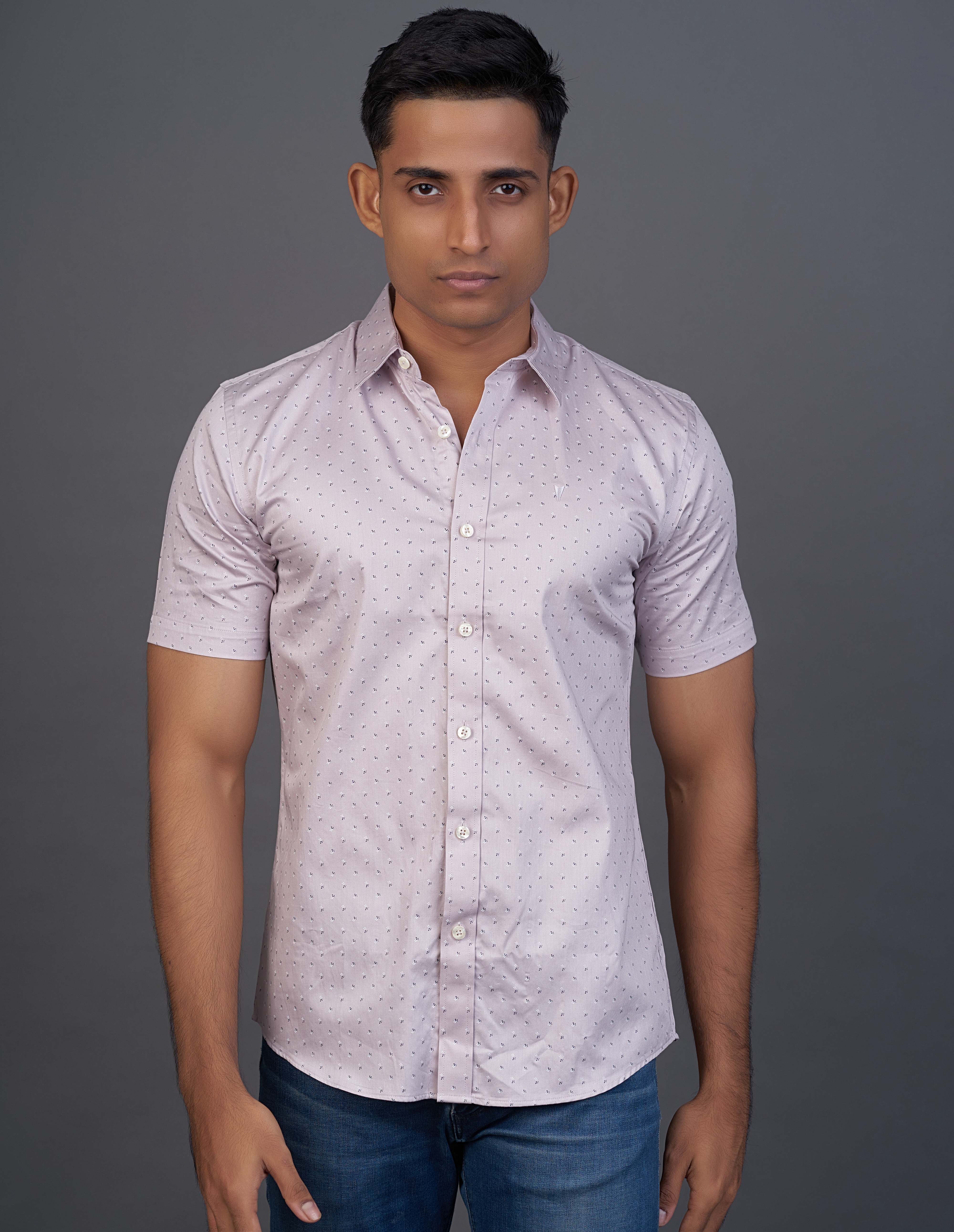 Emerald Active Printed Slim Fit-Blue Estate