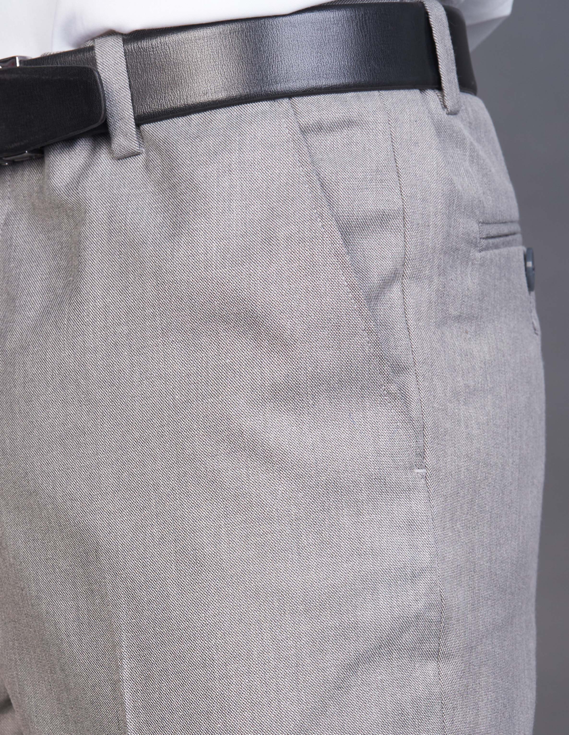 Emerald Trouser Plain Regular Fit - Steel Grey