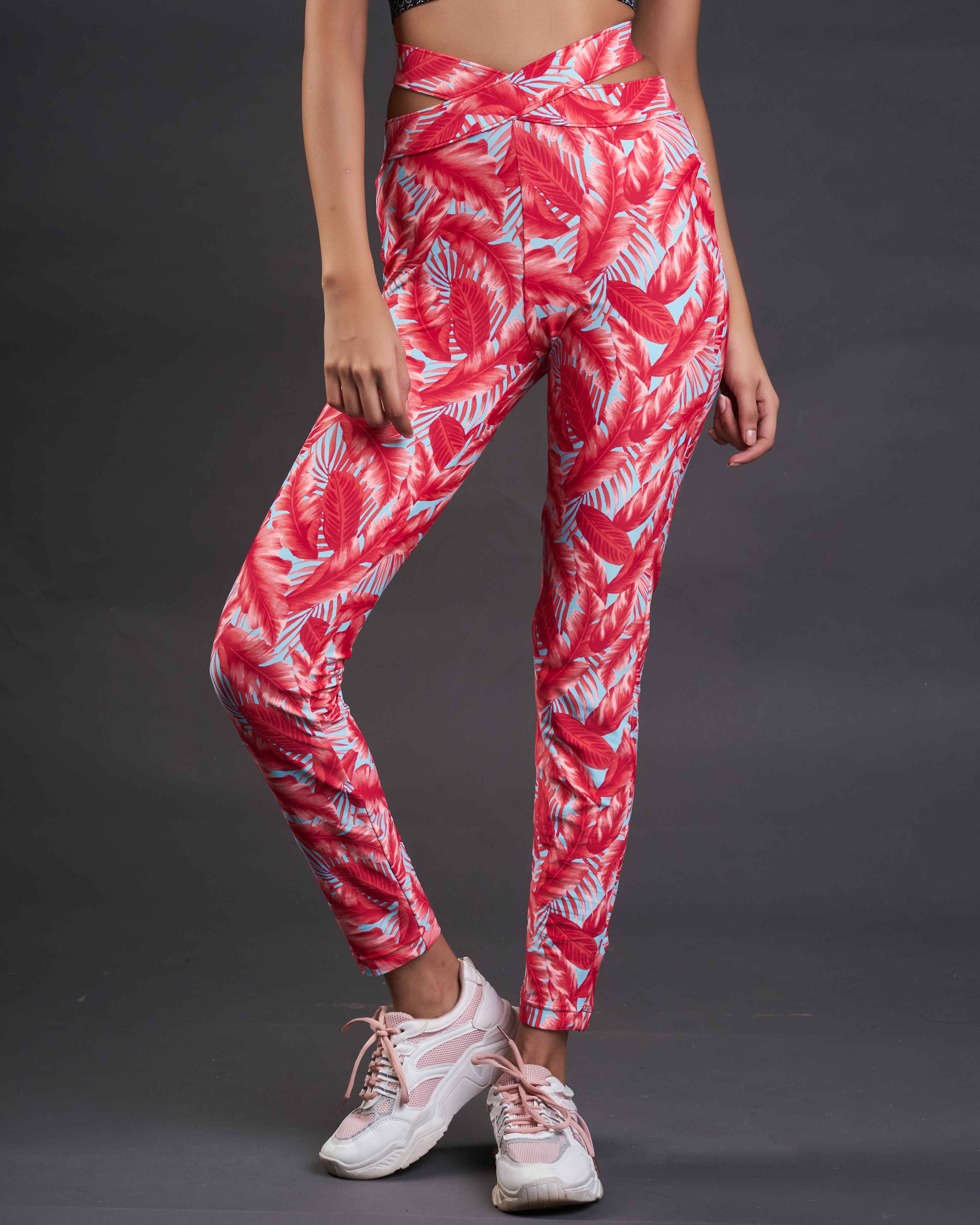 Runn Active Wear Printed Athleisure Fit-Tomato