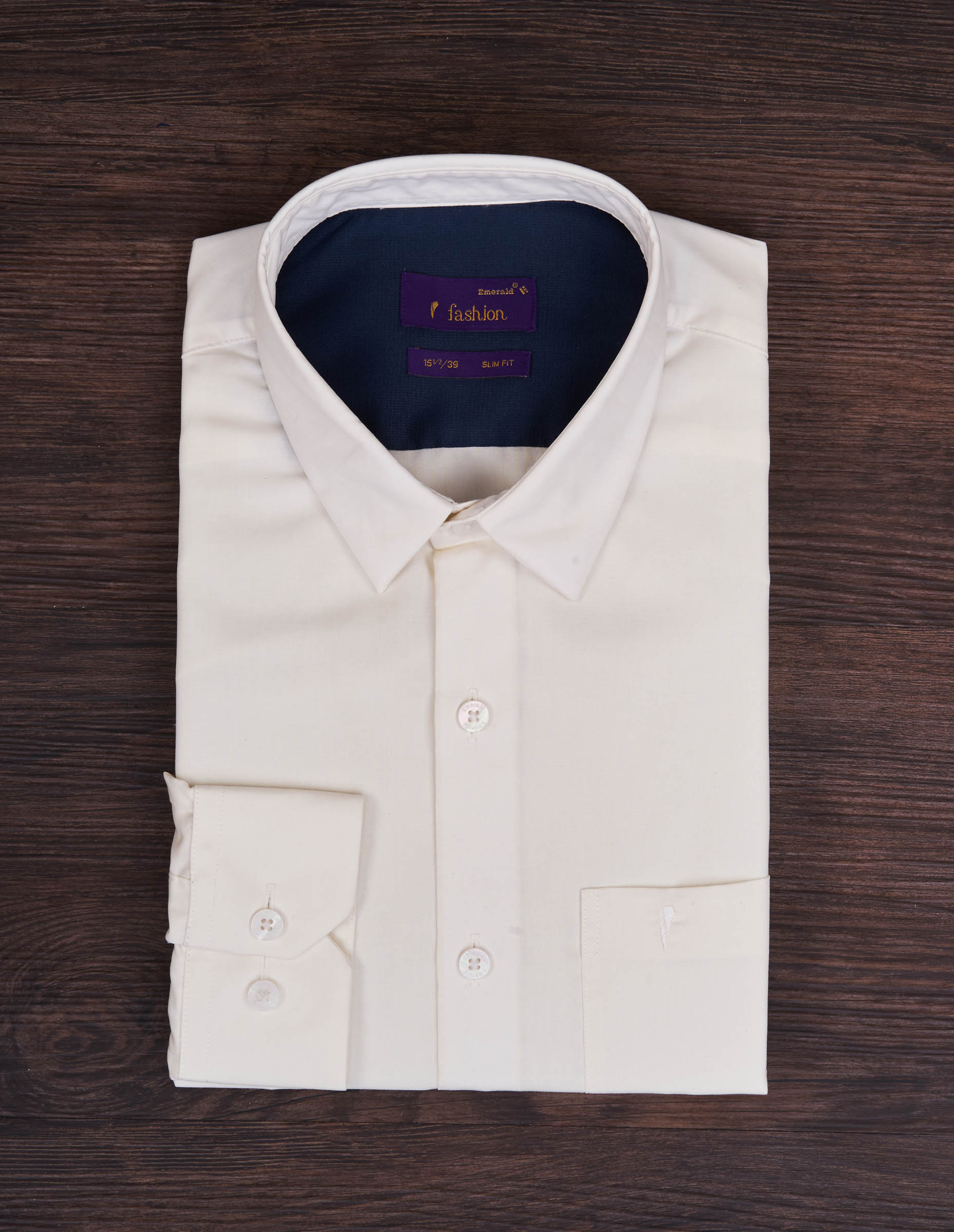 Emerald Fashion Plain Slim Fit - Cream