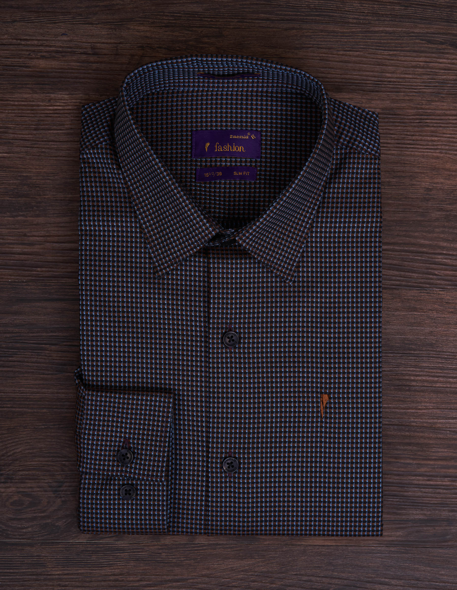 Emerald Fashion Dobby Slim Fit - Brown