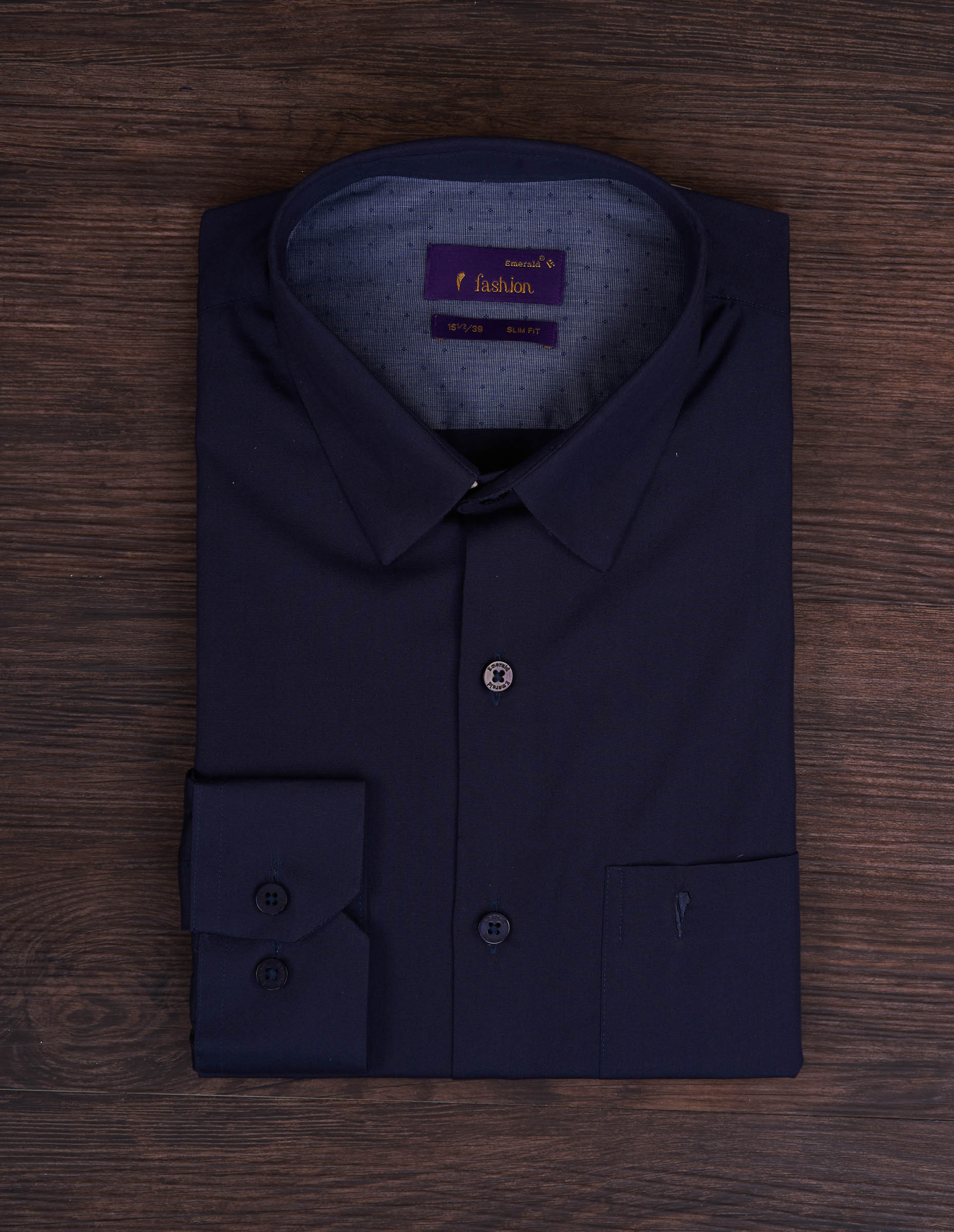 Emerald Fashion Plain Slim Fit - Blue Depths