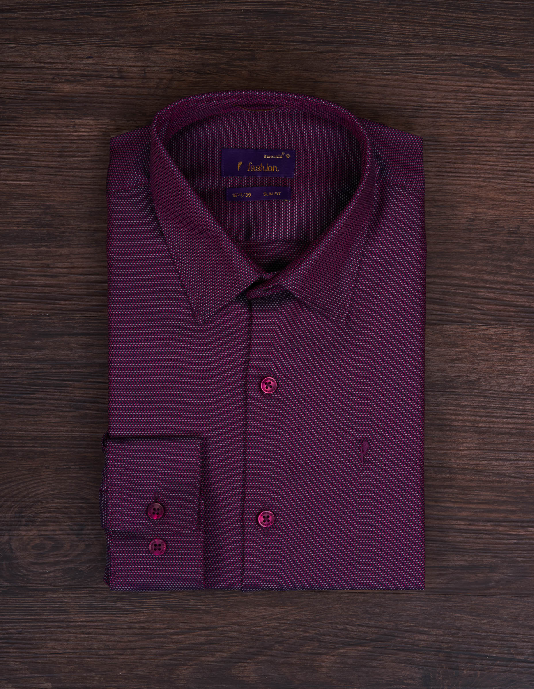 Emerald Fashion Dobby Slim Fit - Plum