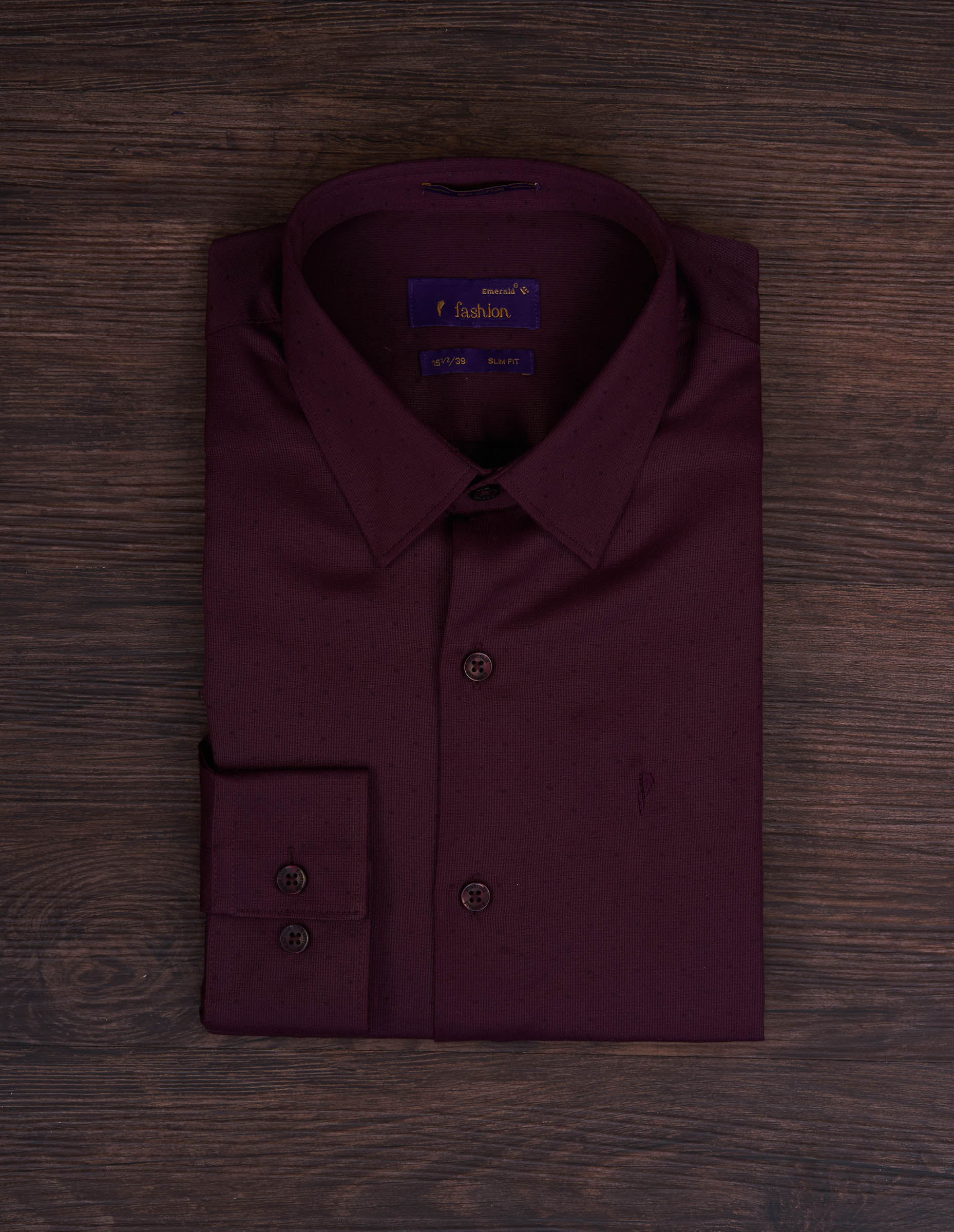 Emerald Fashion Dobby Slim Fit - Egg Plant