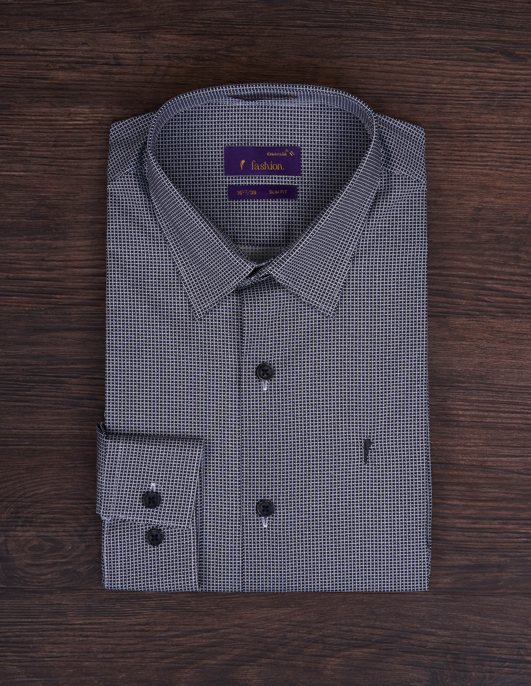 Emerald Fashion Dobby Slim Fit - Licorice